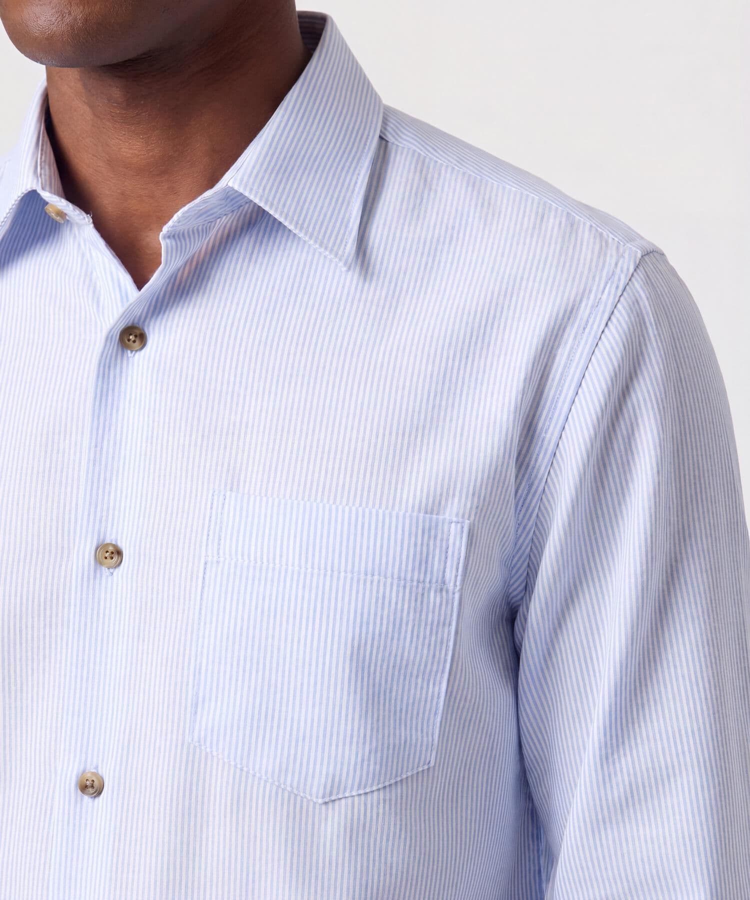 Camisa Tierra Texturizado azul marino para hombre, vista 3