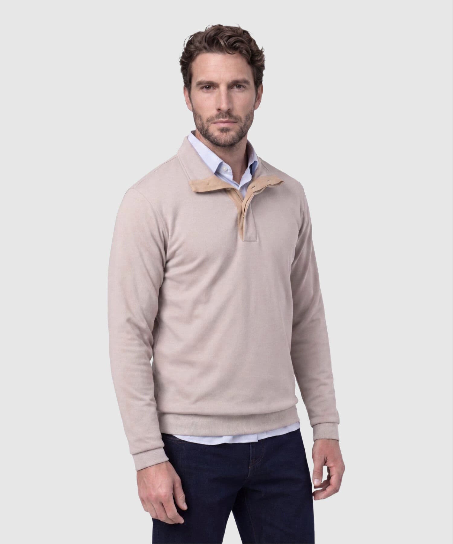 Buzo Elisa Fluido café para hombre, vista principal