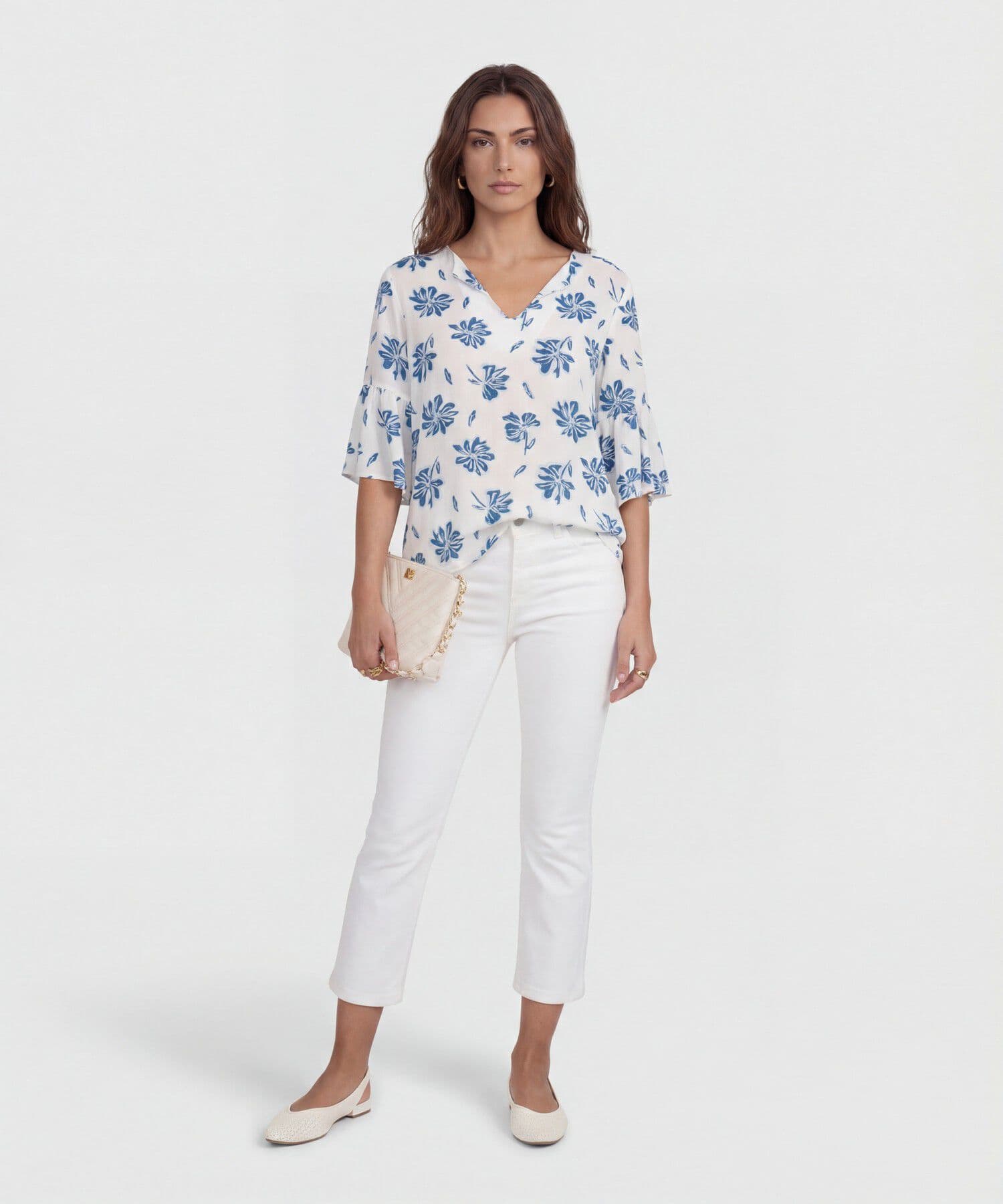 Blusa Amalia Ligero azul marino para mujer, vista 2