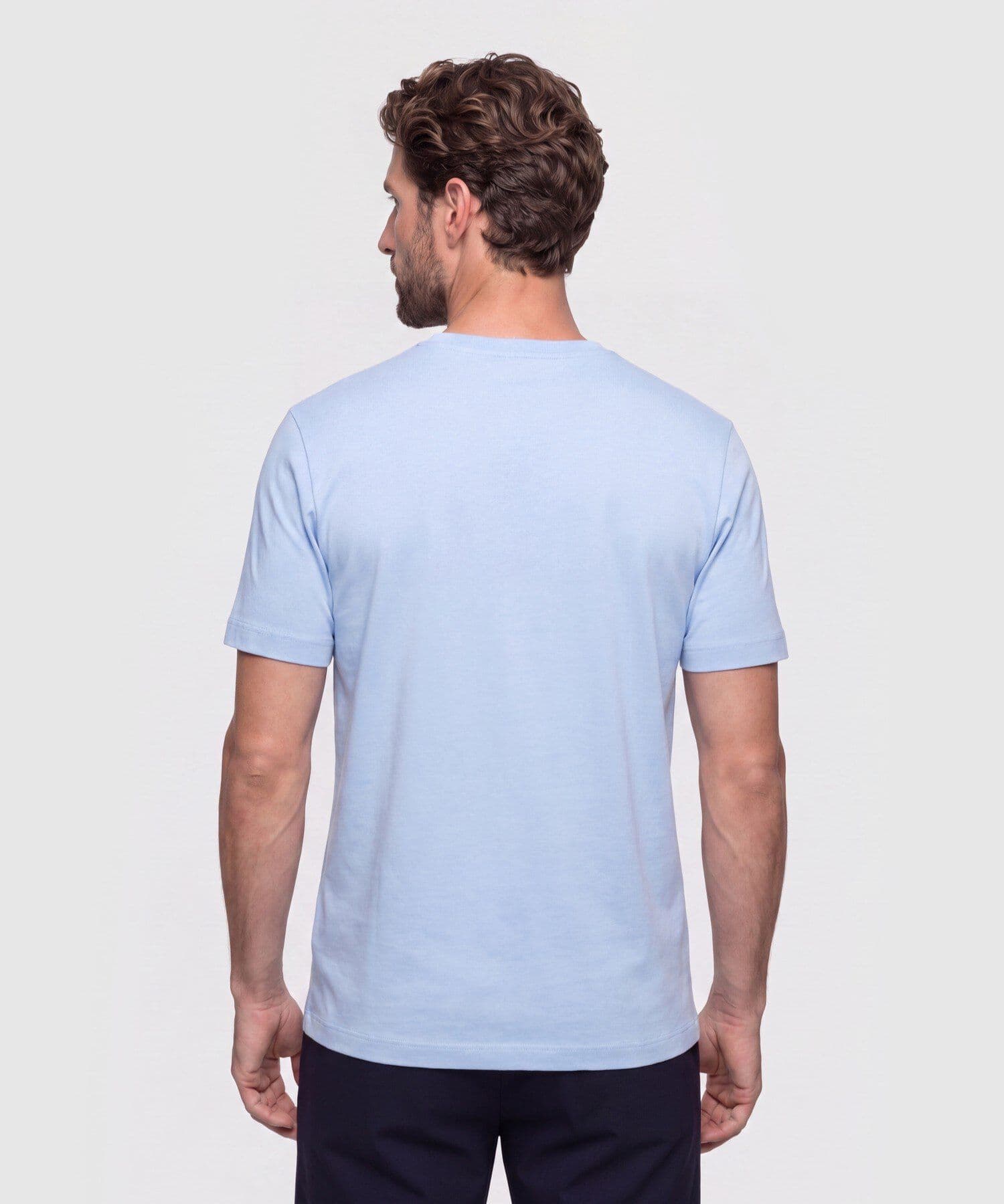 Camiseta Serena Minimalista azul marino para hombre, vista 4