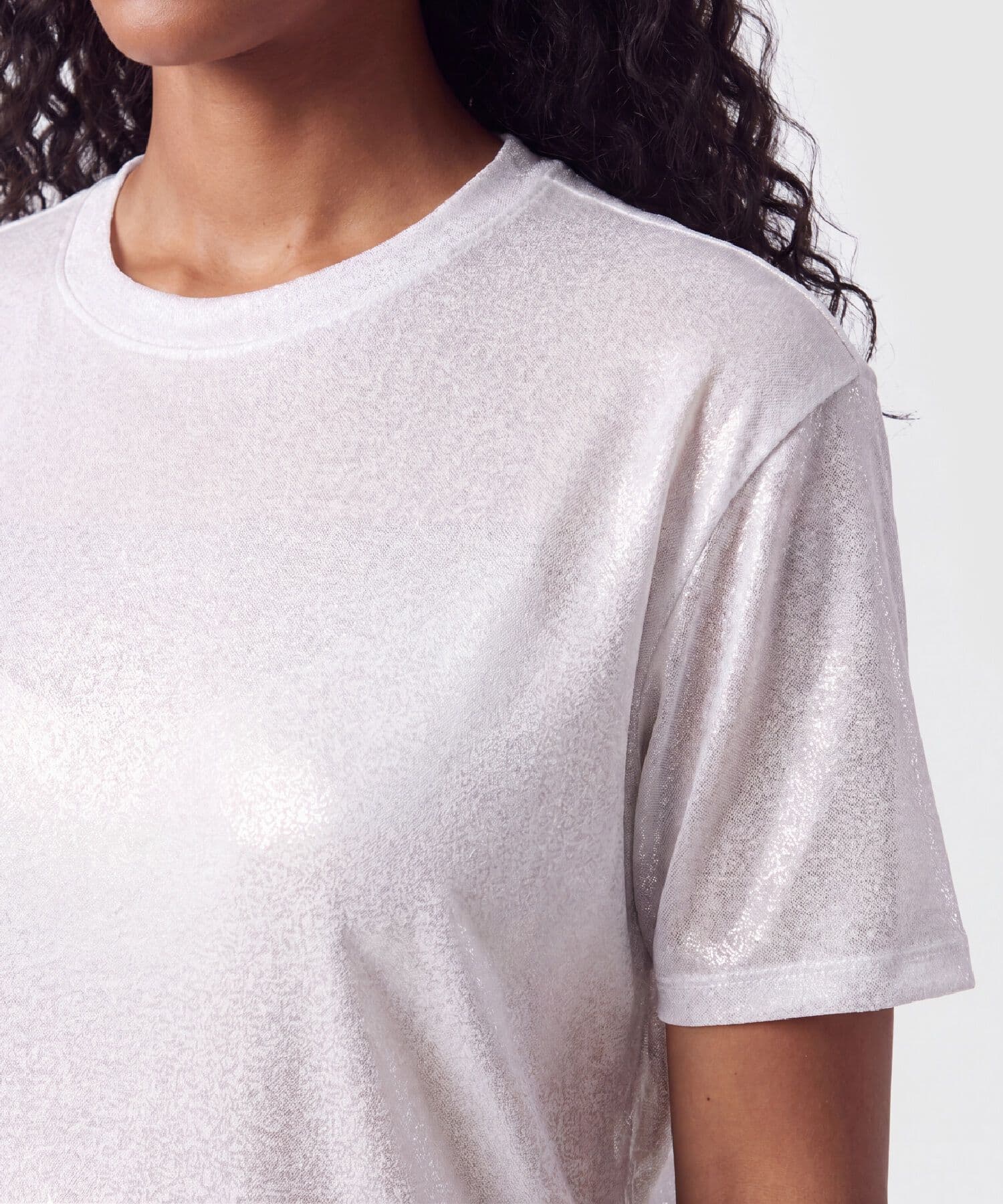 Camiseta Carmín Edición Lino gris humo para mujer, vista 3