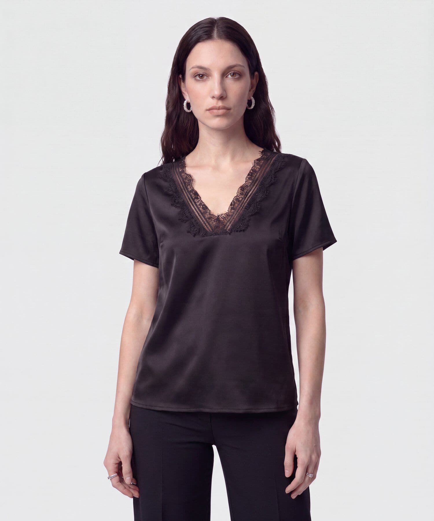 Blusa Salina Ligero negro para mujer, vista principal