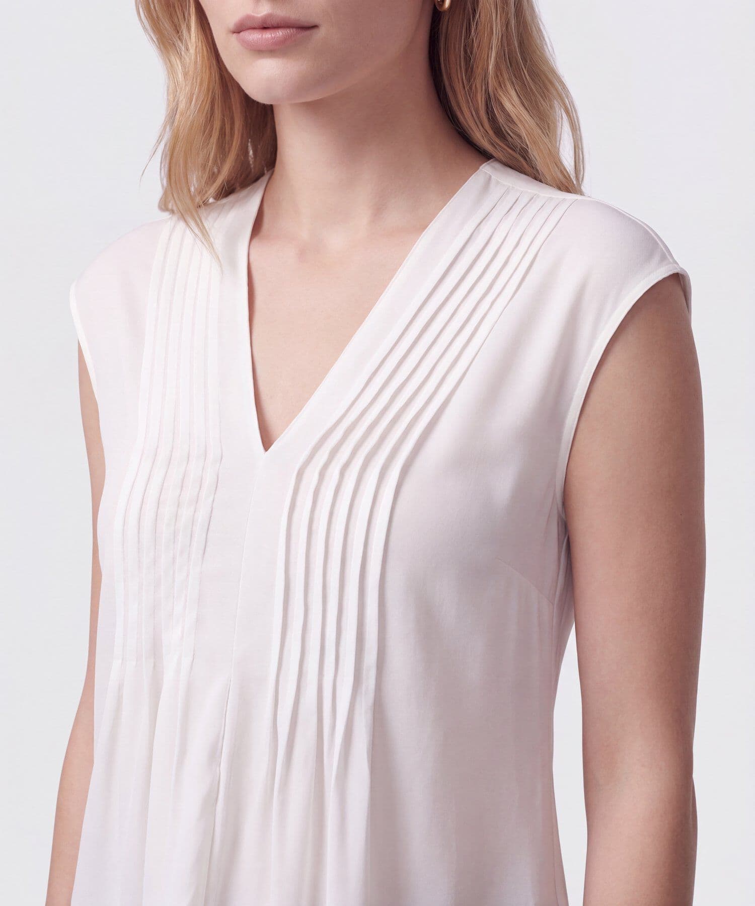 Blusa Valle Edición Lino blanco para mujer, vista 3