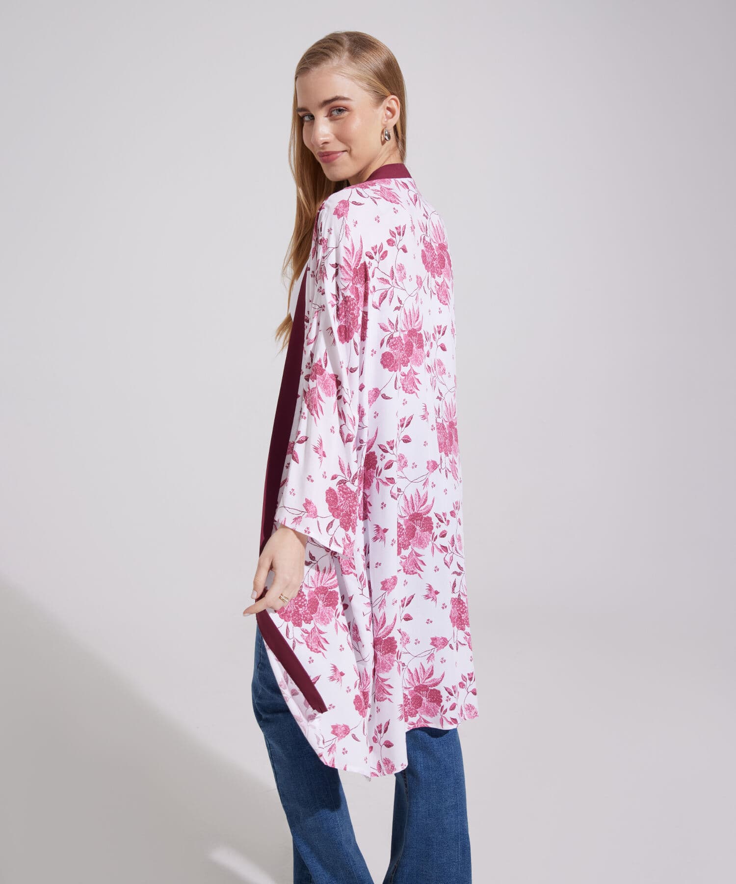 Buzo Horizonte Edición Lino rosa empolvado para mujer, vista 4
