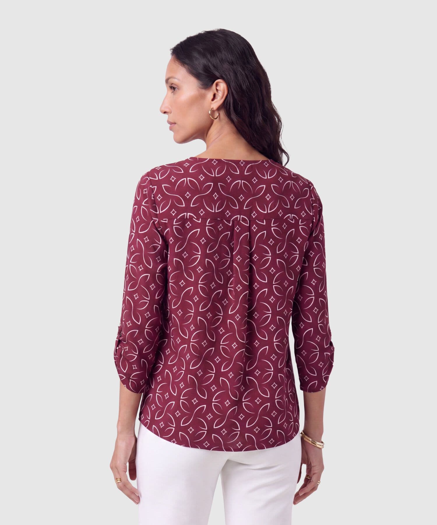 Blusa Amalia Contemporáneo marfil para mujer, vista 4
