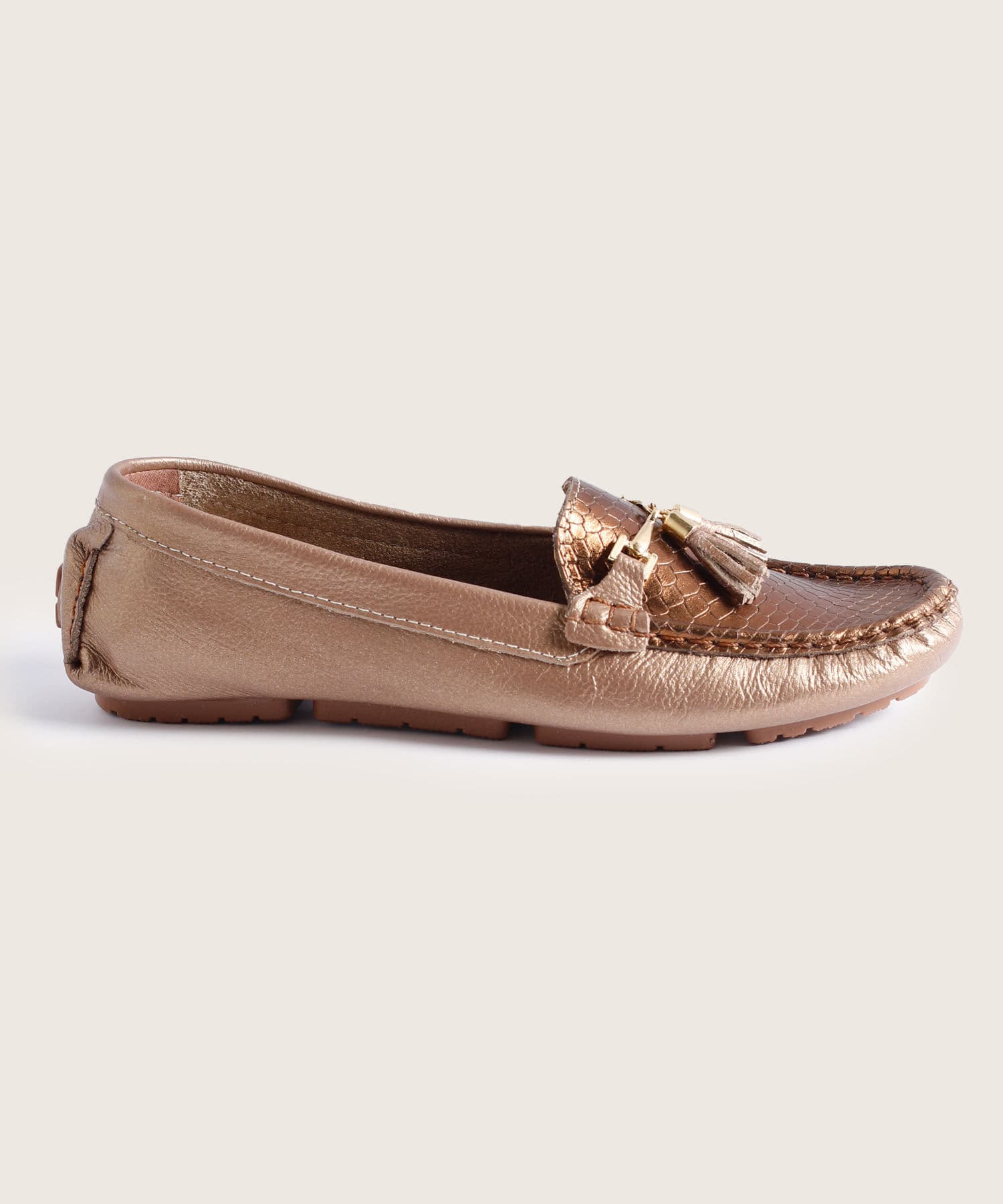 Mocasines Guayacán Minimalista café para mujer, vista 2