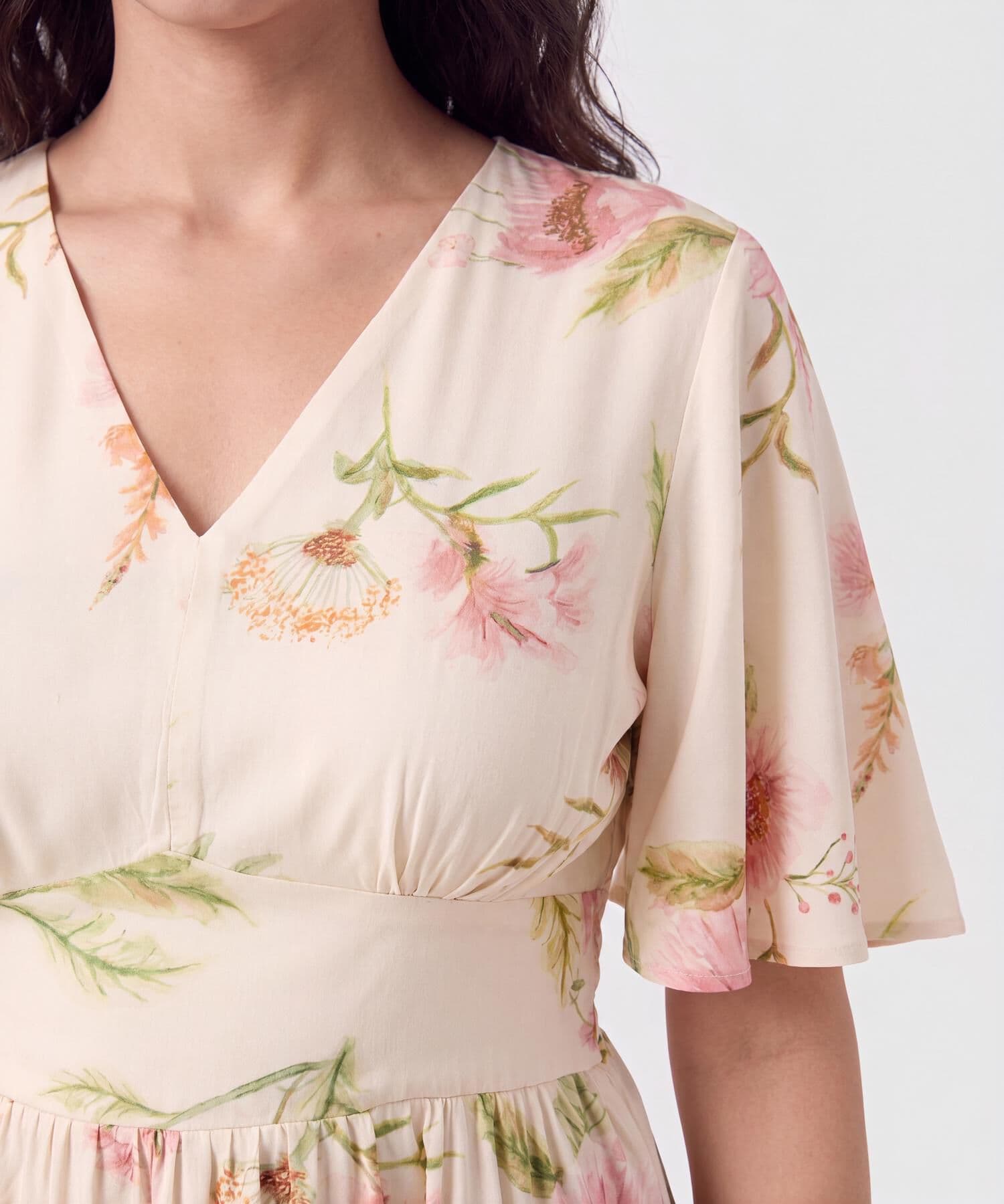 Vestido Amalia Fluido blanco para mujer, vista 2