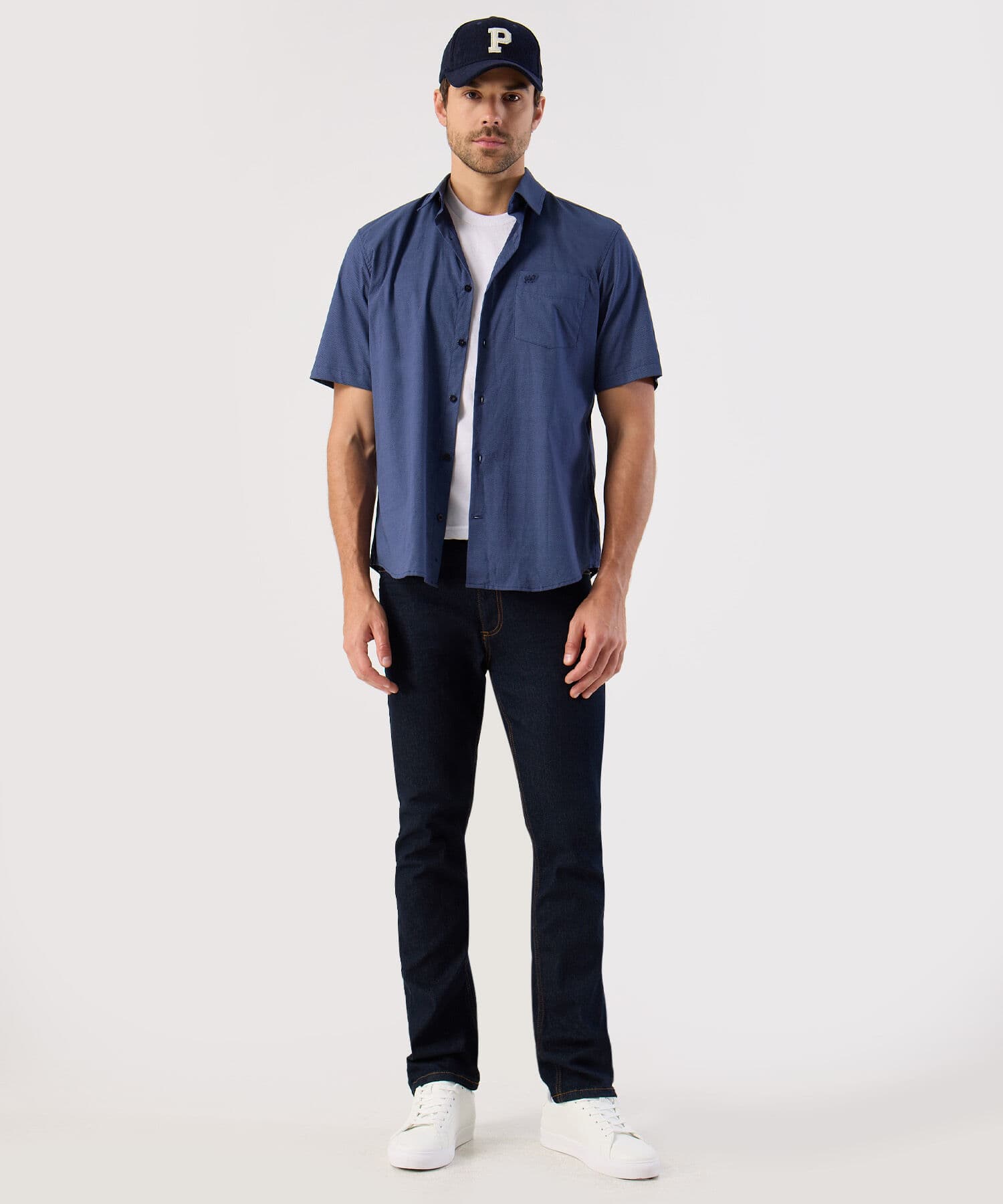 Camisa Jacaranda Relajado azul marino para hombre, vista 2