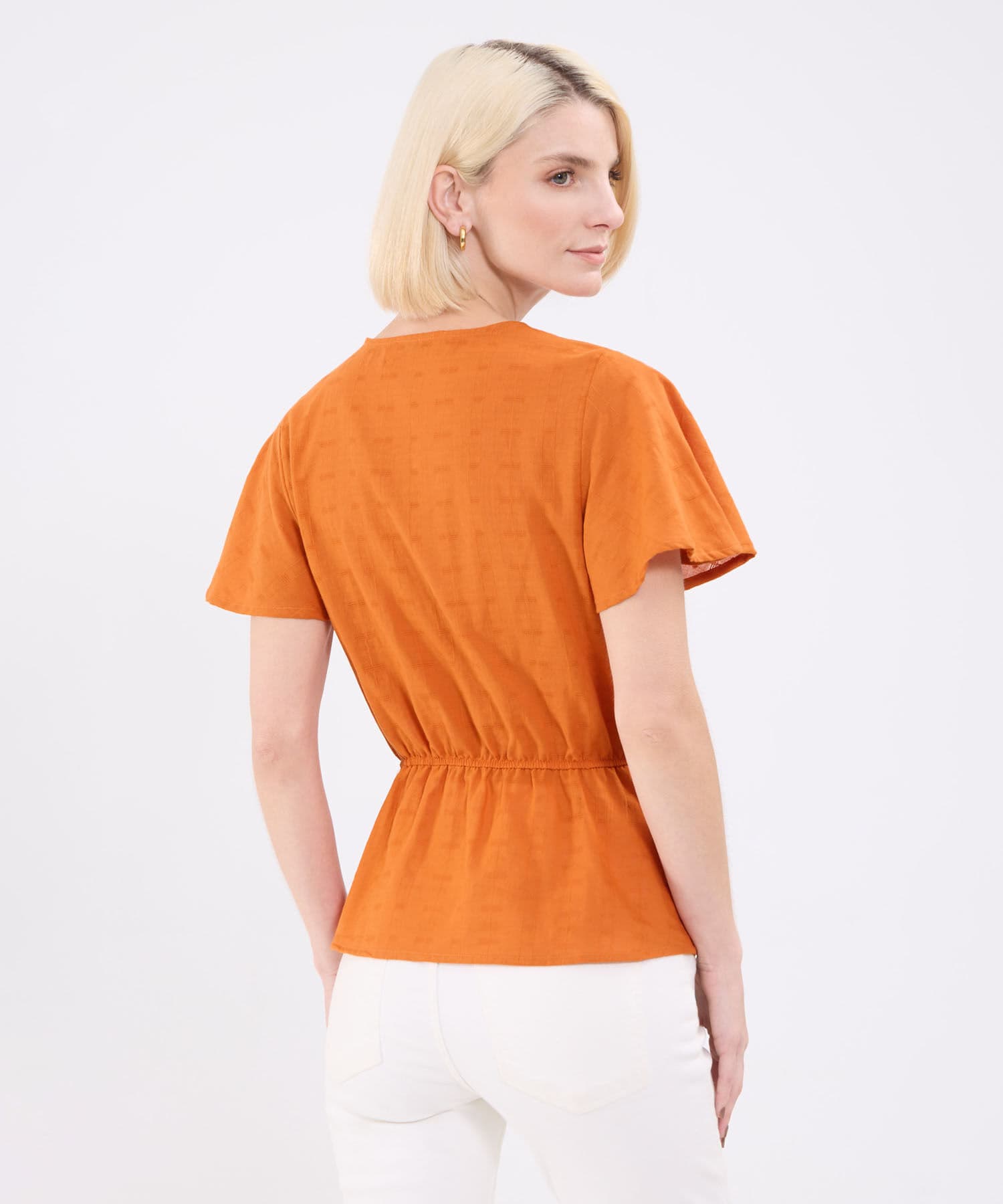 Blusa Laguna Relajado naranja para mujer, vista 4