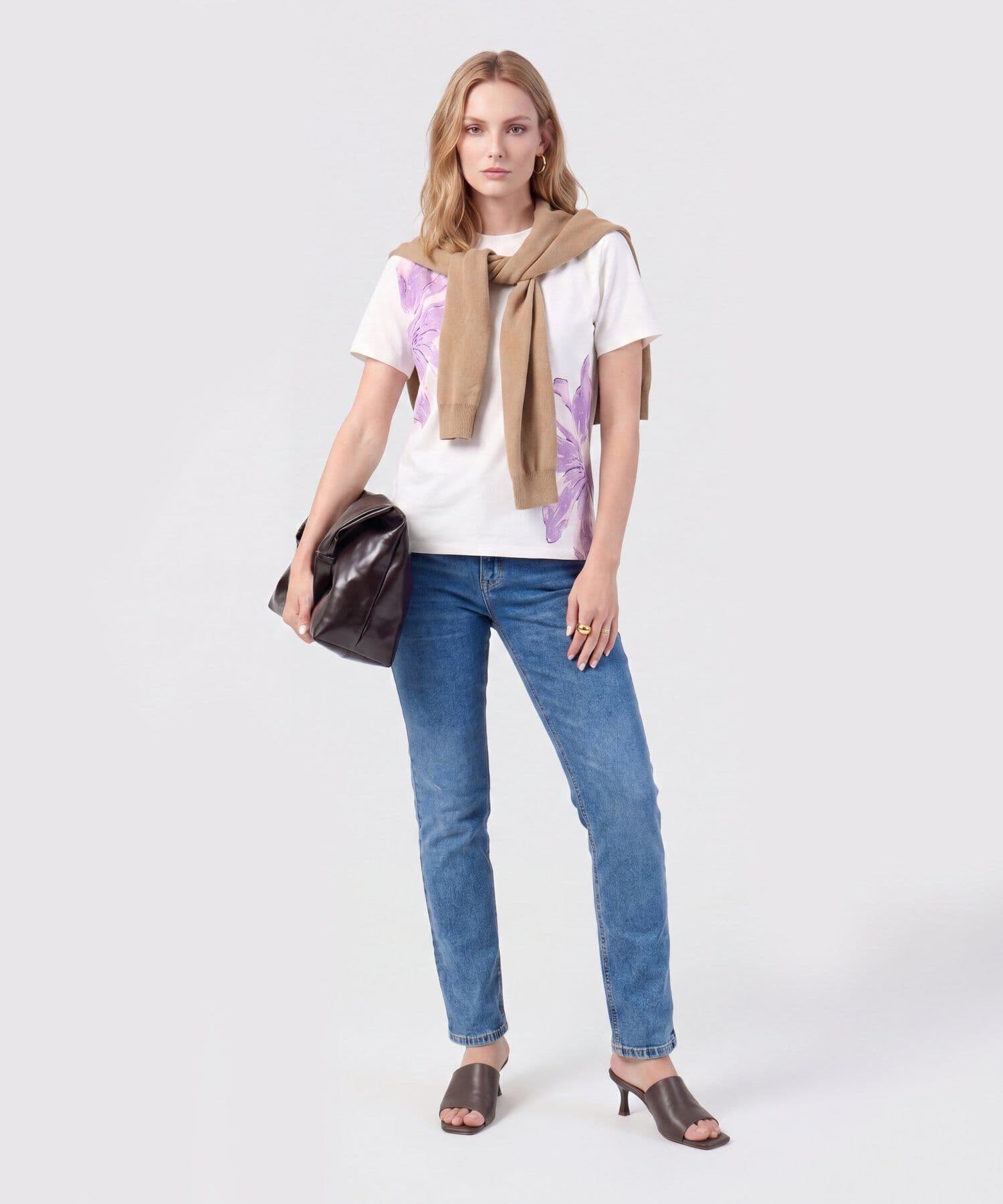 Camiseta Lumbre Edición Lino blanco para mujer, vista 2