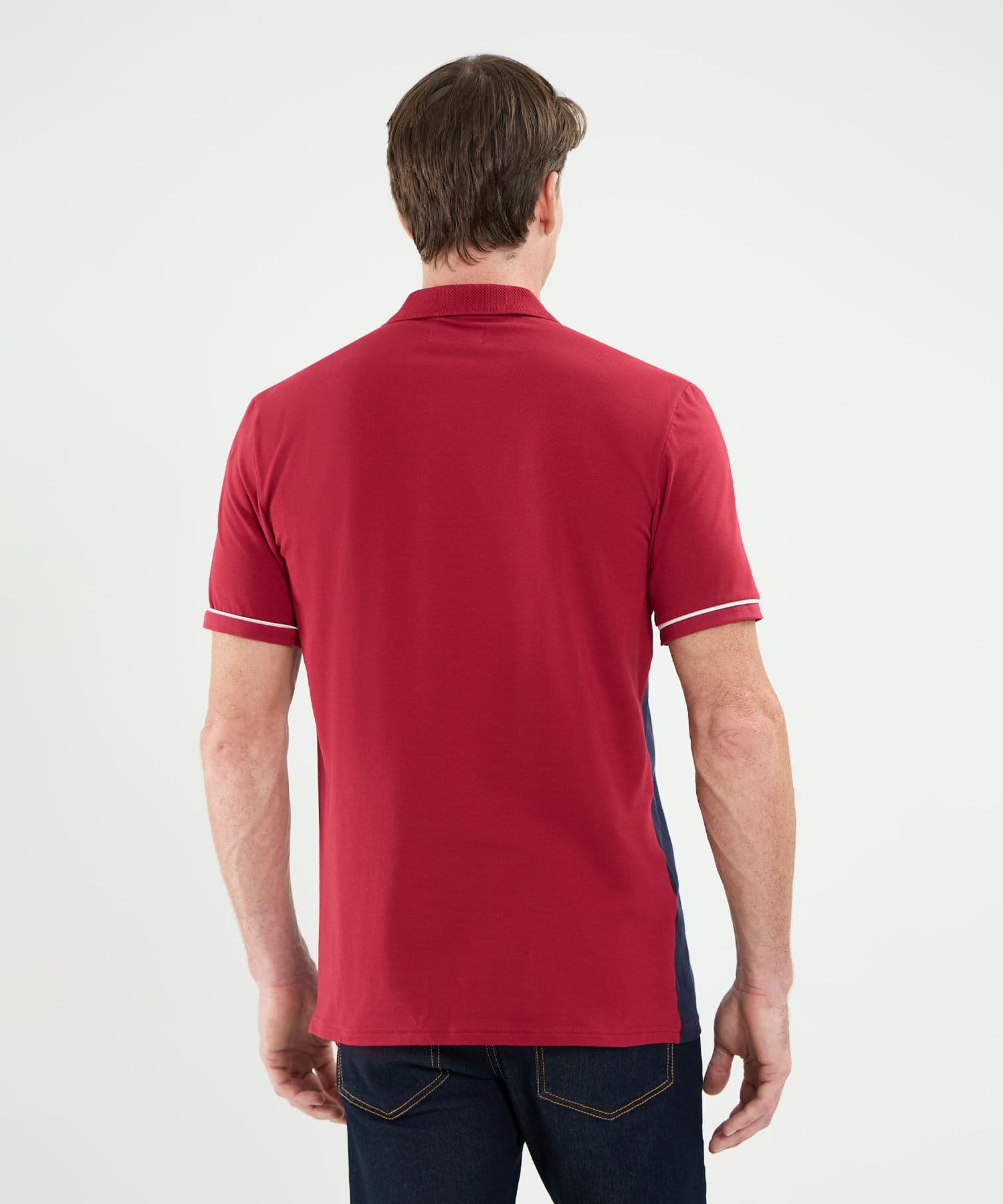 Polo Dorada Contemporáneo rojo granada para hombre, vista 4