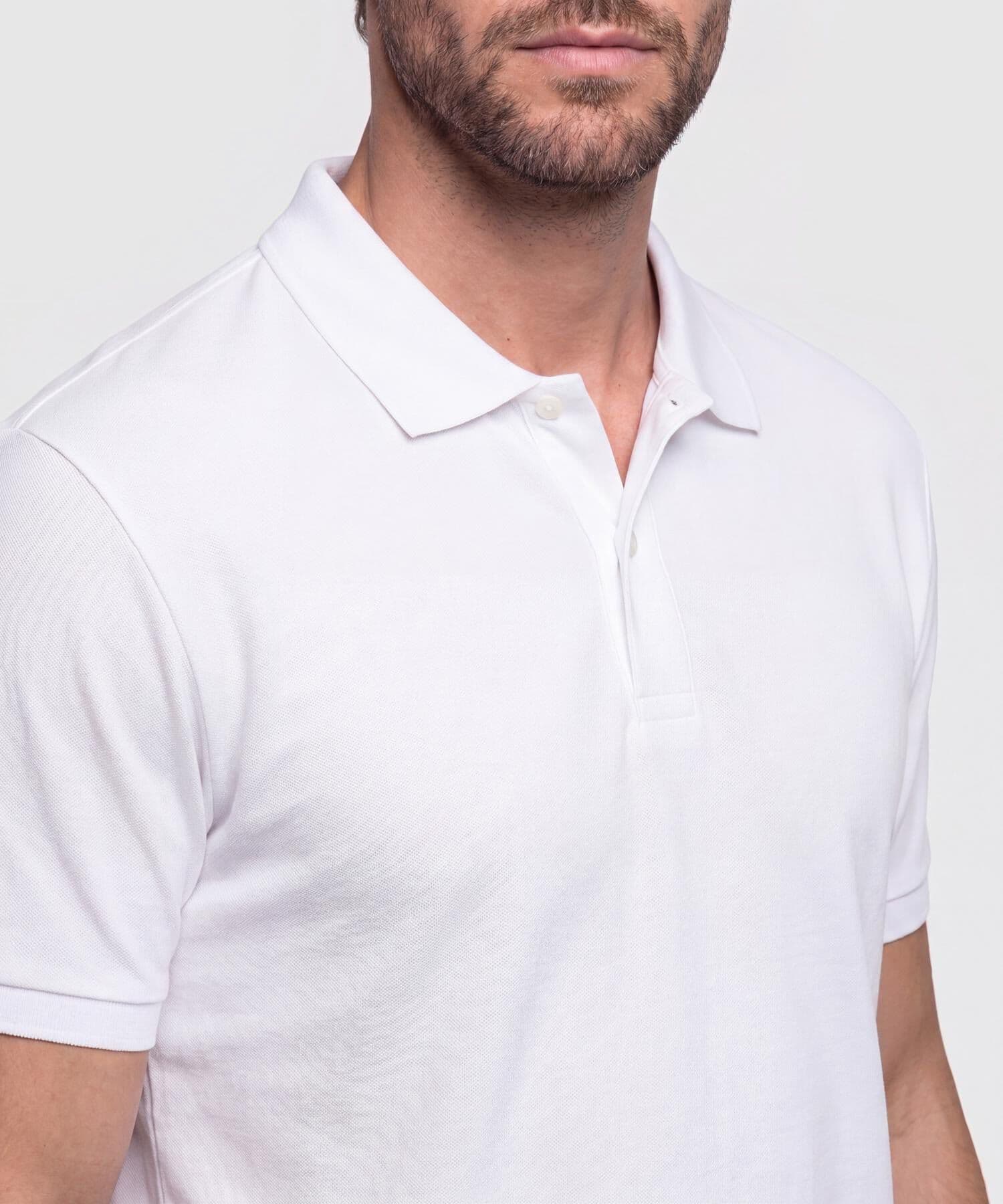 Polo Palma Natural blanco para hombre, vista 3