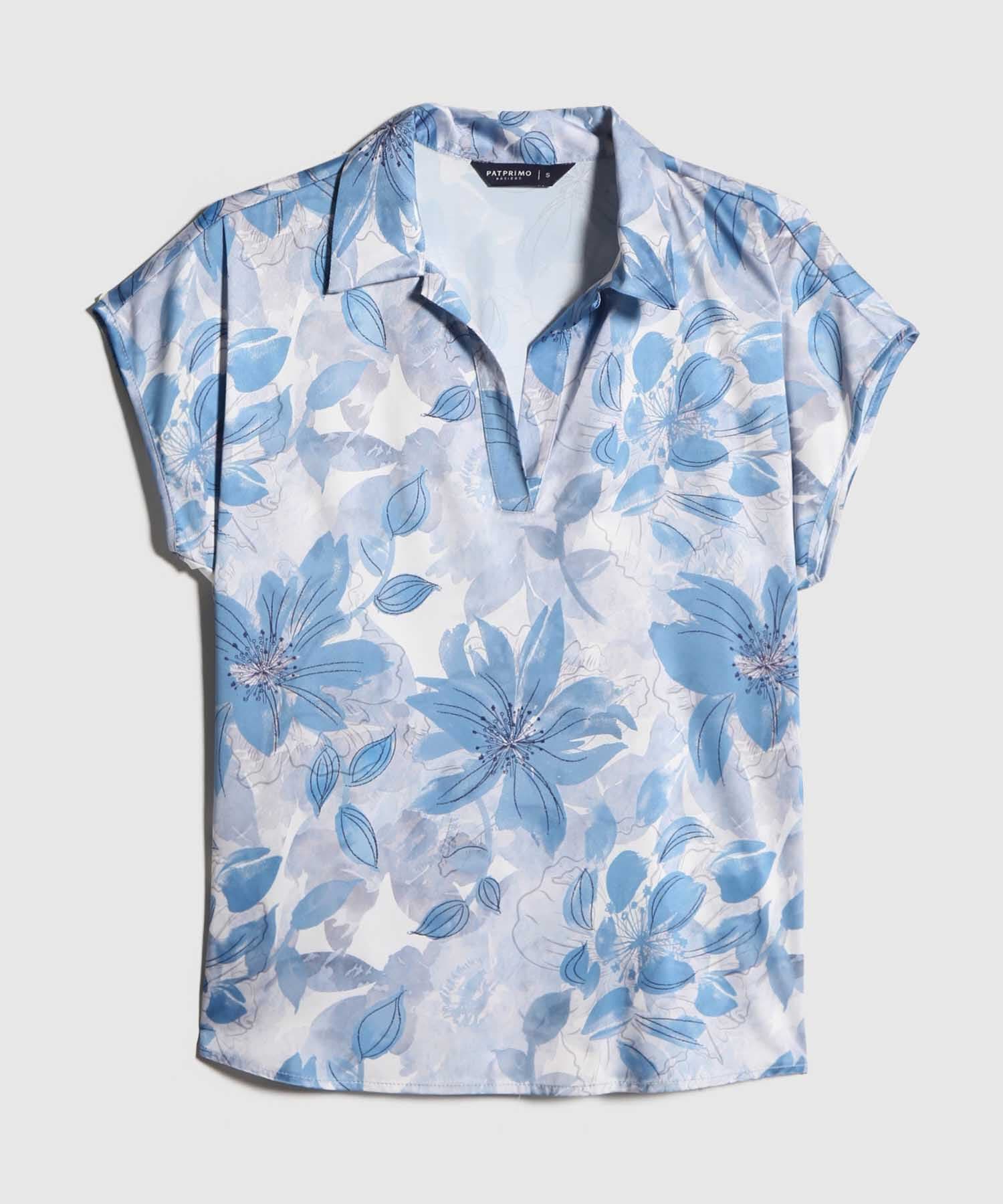 Blusa Coral Natural azul marino para mujer, vista 6