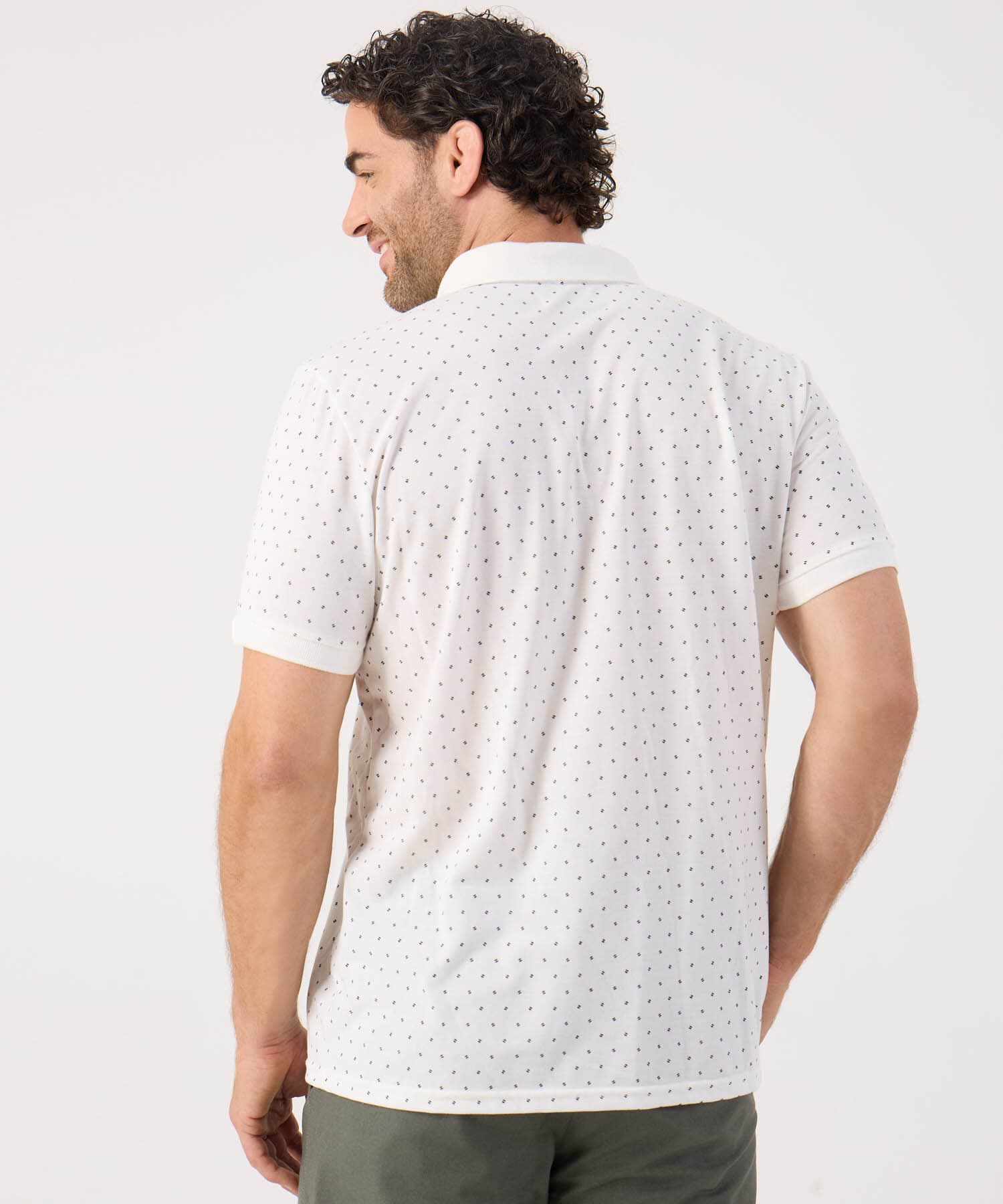 Polo Dorada Esencial blanco para hombre, vista 4