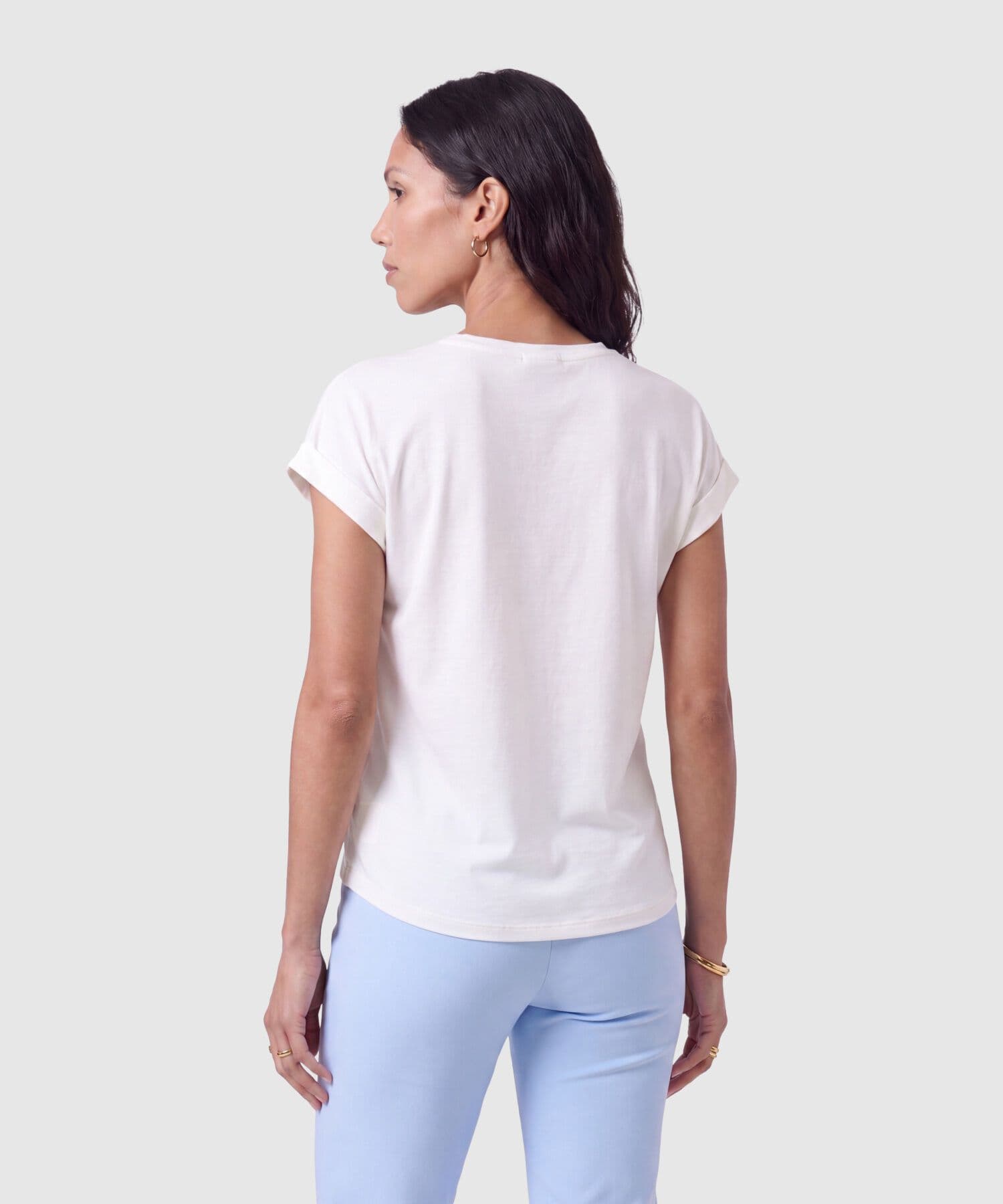 Camiseta Serena Contemporáneo blanco para mujer, vista 4