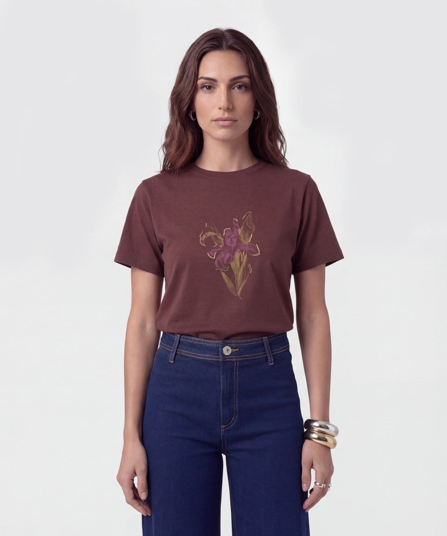 Camiseta Renata Contemporáneo café para mujer, vista principal