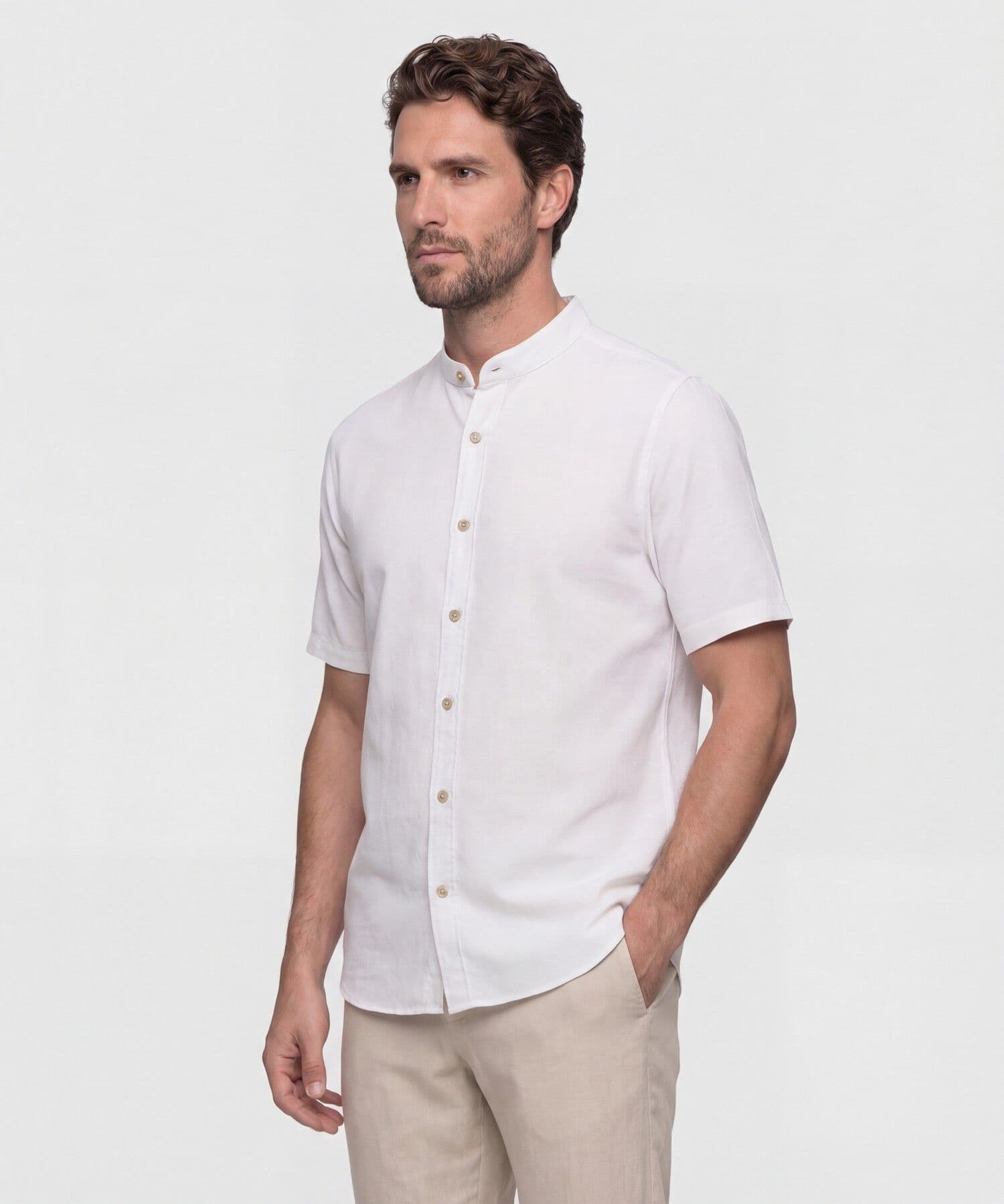 Camisa Cobalto Texturizado blanco para hombre, vista principal