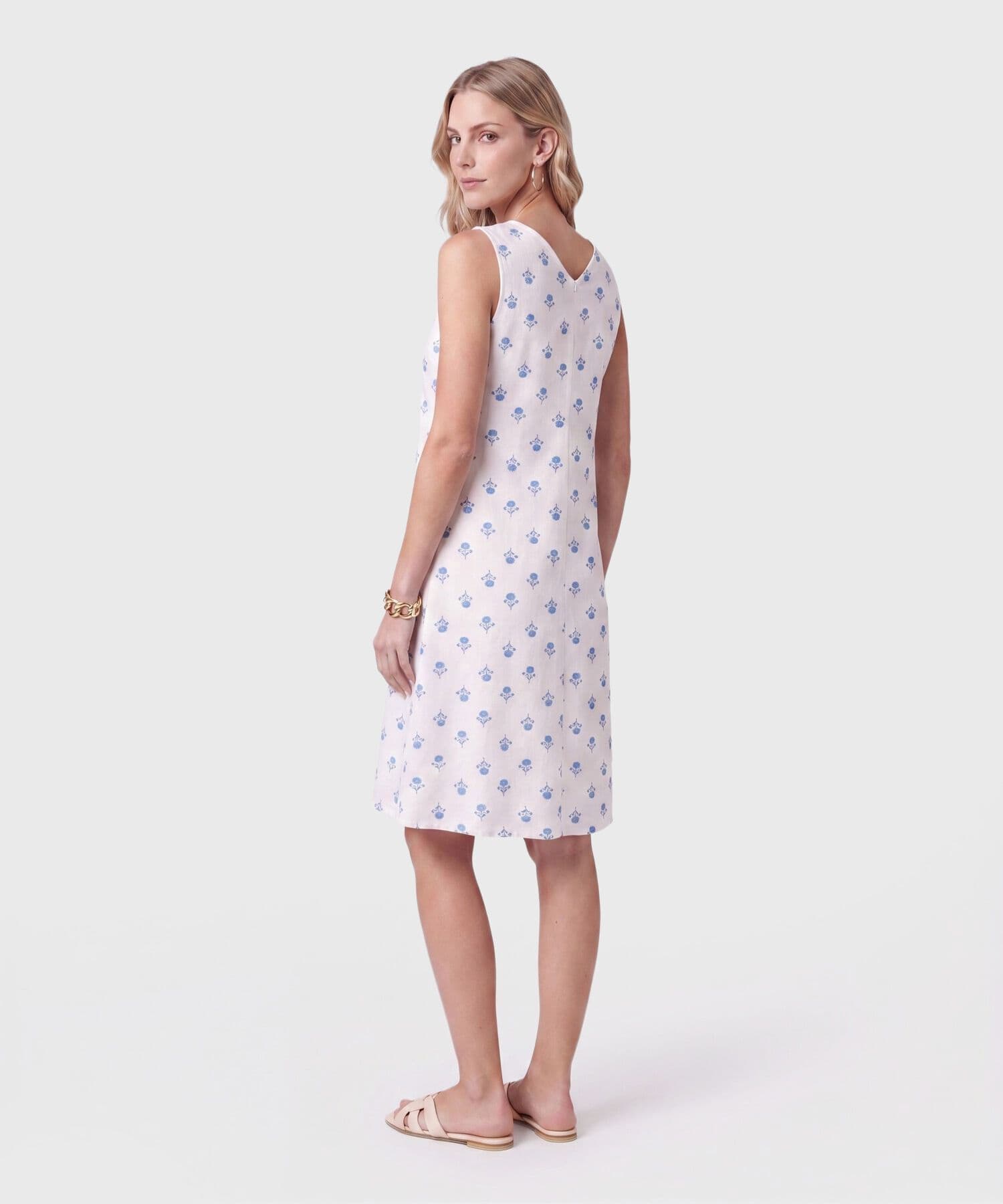 Vestido Andina Relajado blanco para mujer, vista 4