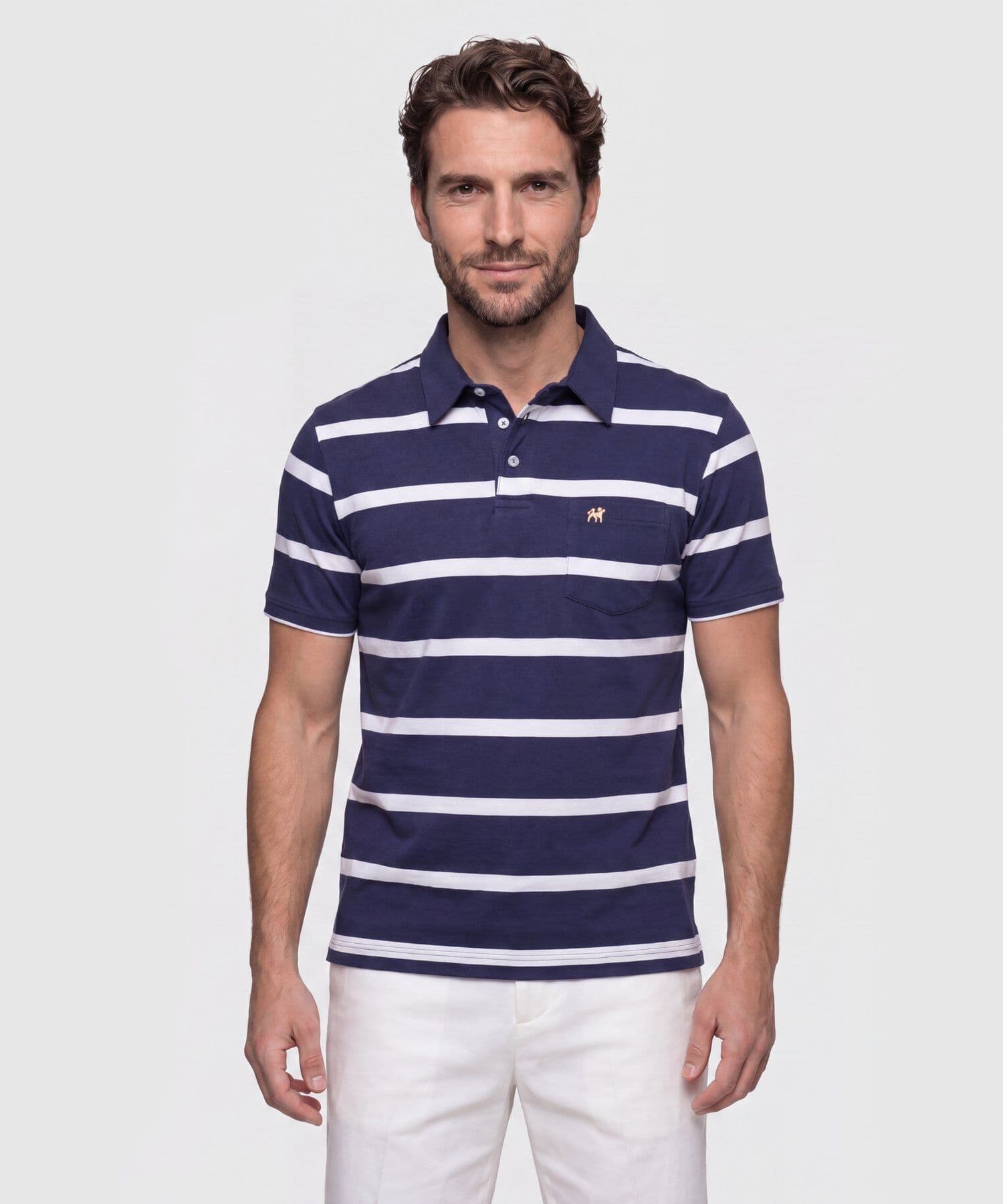 Polo Selva Relajado azul marino para hombre, vista principal