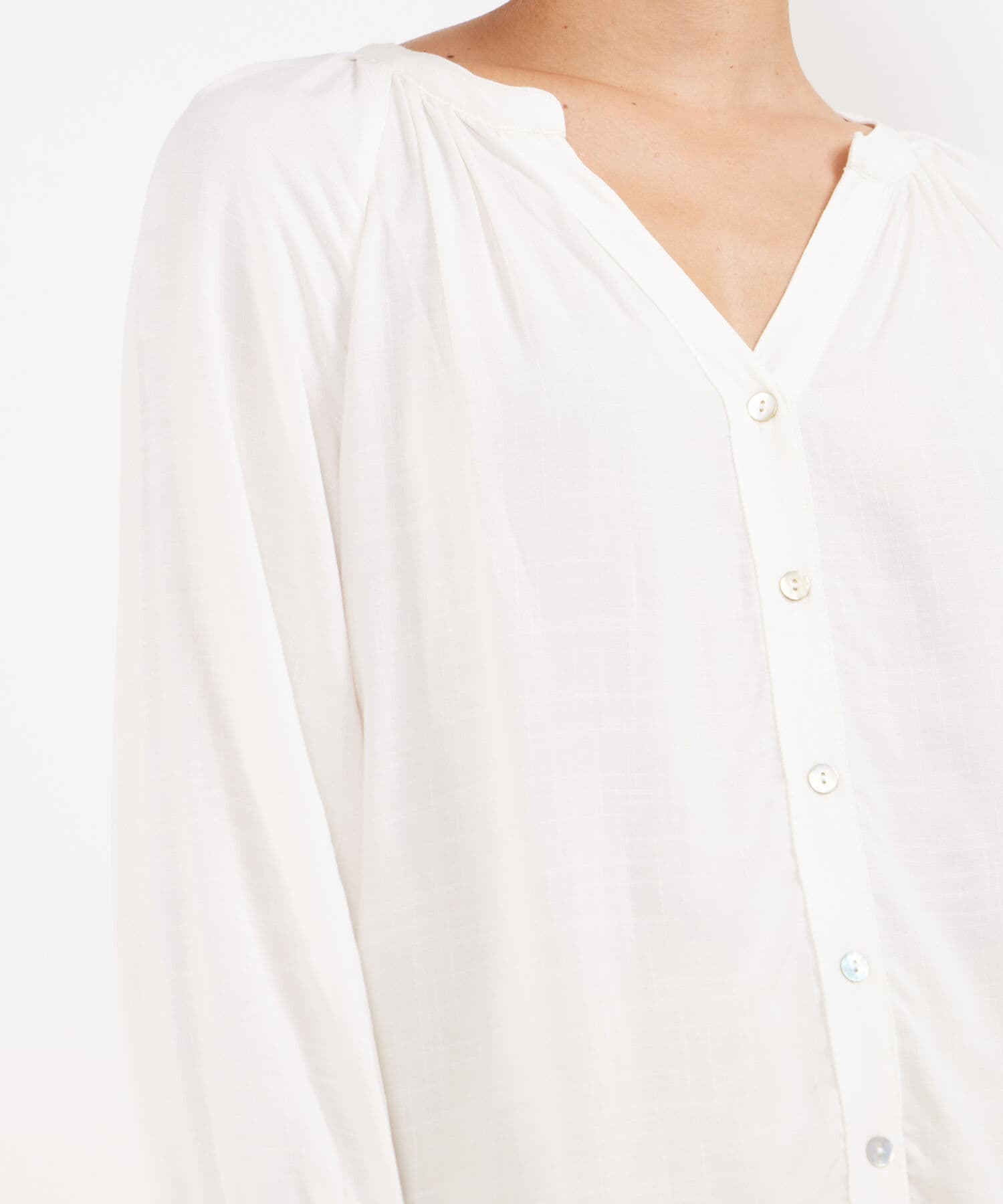 Blusa Solana Minimalista blanco para mujer, vista 3