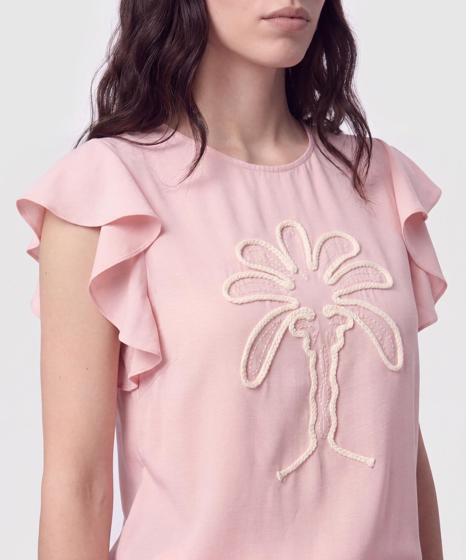 Blusa Cauce de Día rosa empolvado para mujer, vista 3