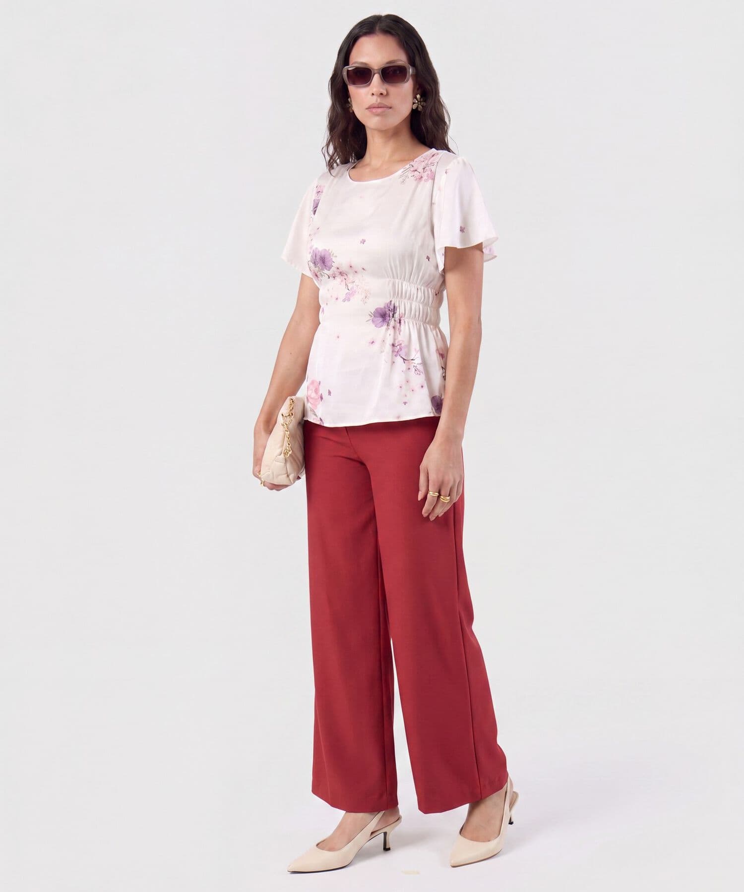 Blusa Selva Texturizado dorado para mujer, vista 2