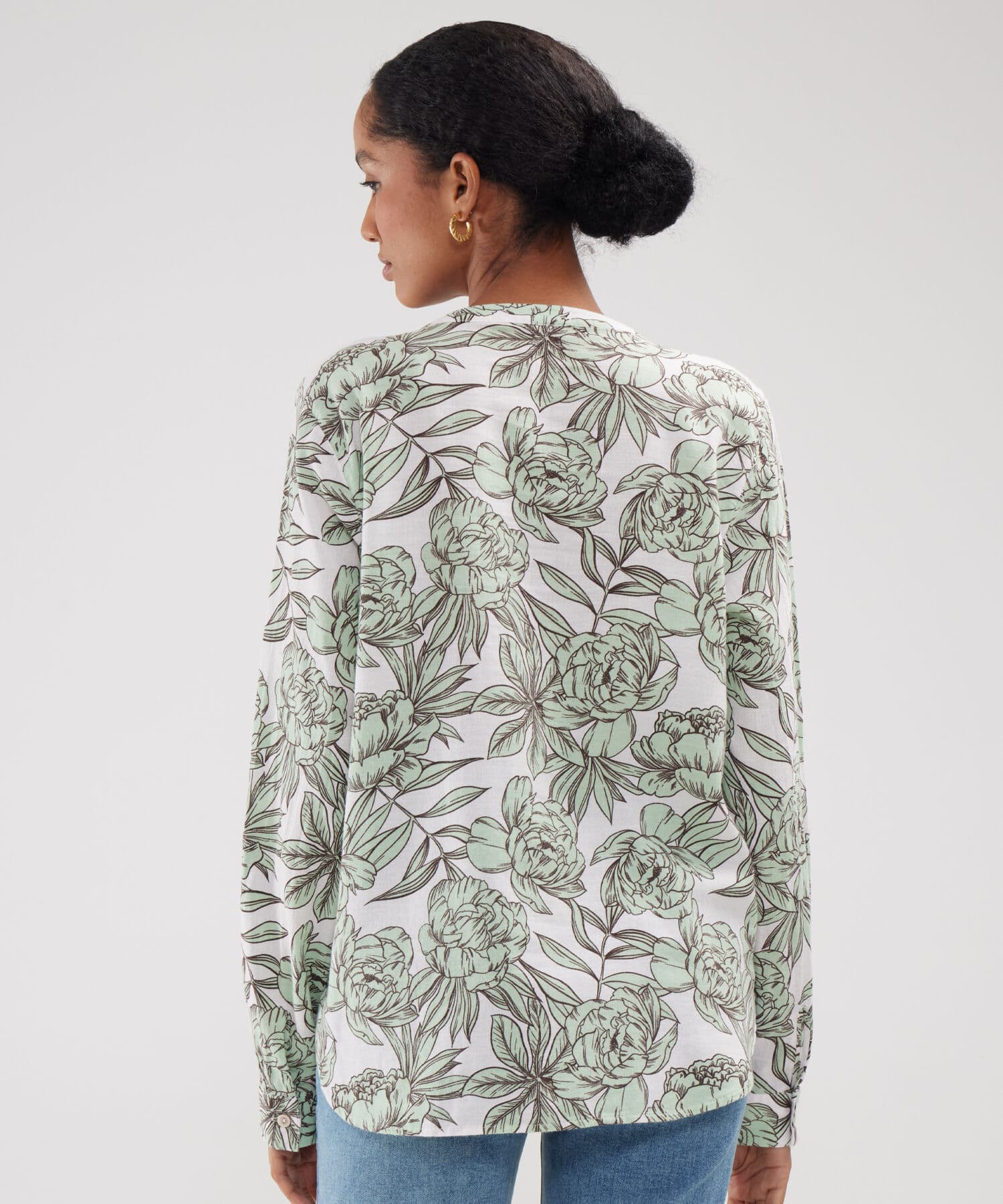 Blusa Valle Sastre verde oliva para mujer, vista 4