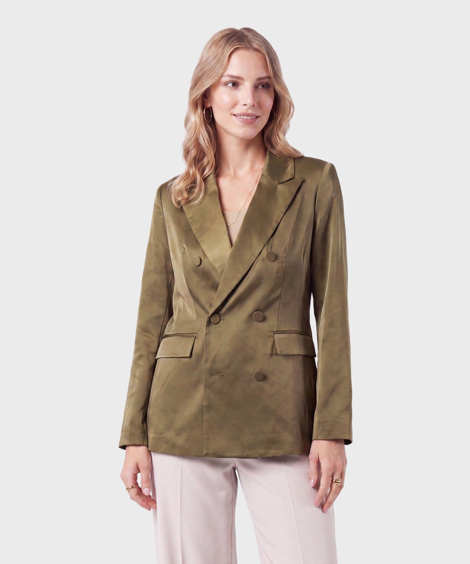 Chaqueta Marea Relajado verde oliva para mujer, vista principal