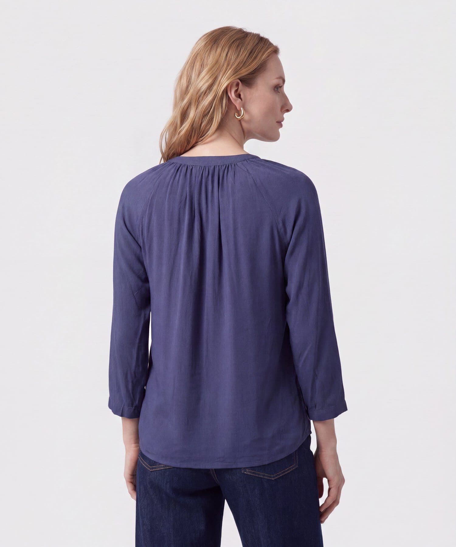 Blusa Violeta de Día azul marino para mujer, vista 4