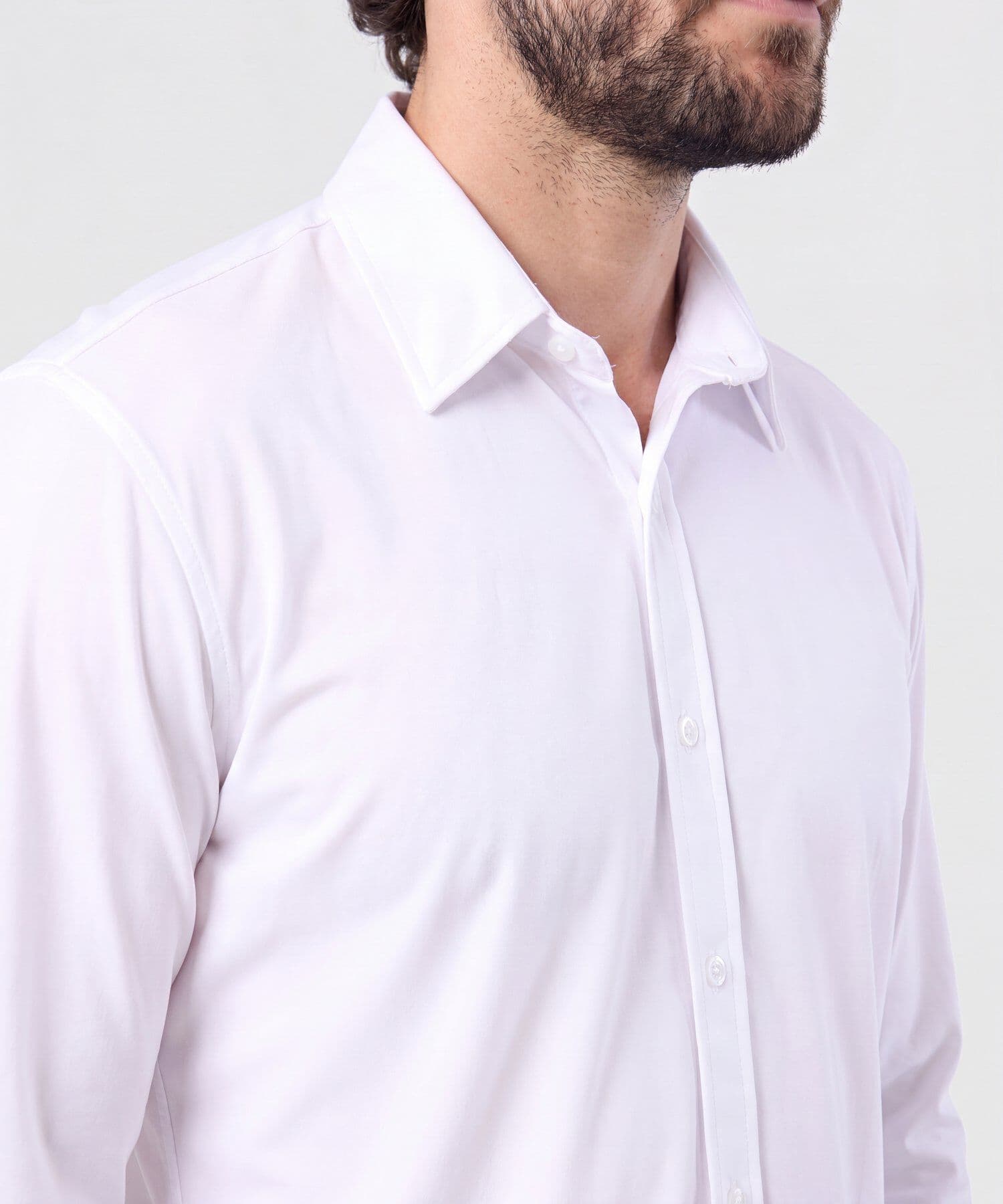 Camisa Sabana Edición Lino blanco para hombre, vista 3