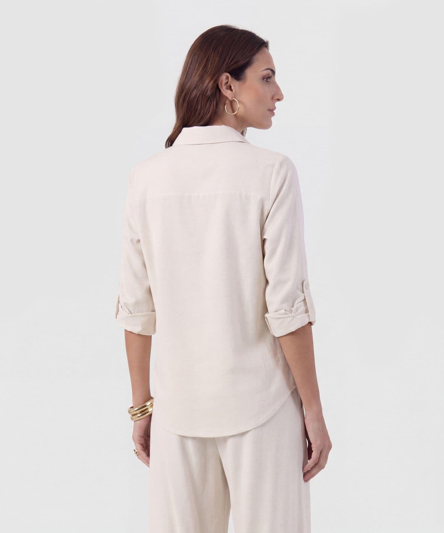 Camisa Lumbre Edición Lino azul índigo para mujer, vista 4