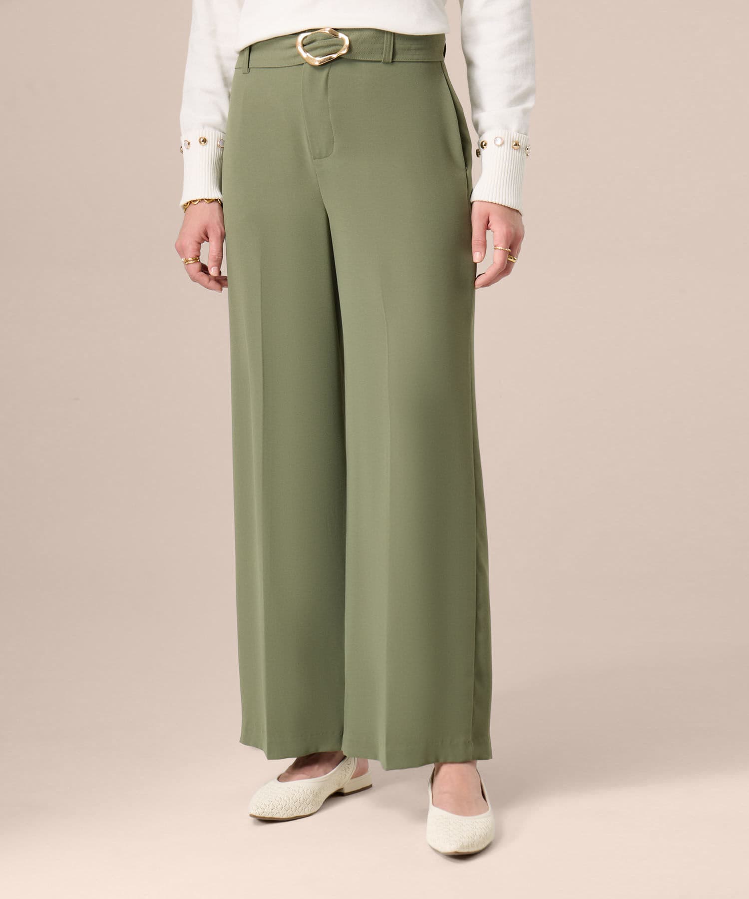 Cinturón Dalia Sastre verde oliva para mujer, vista 3