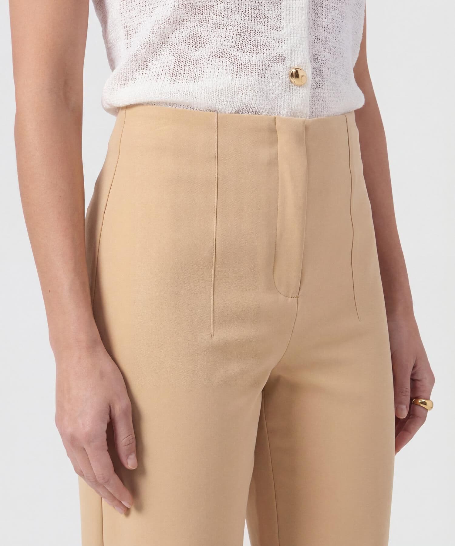 Pantalón Elisa Texturizado café para mujer, vista 3