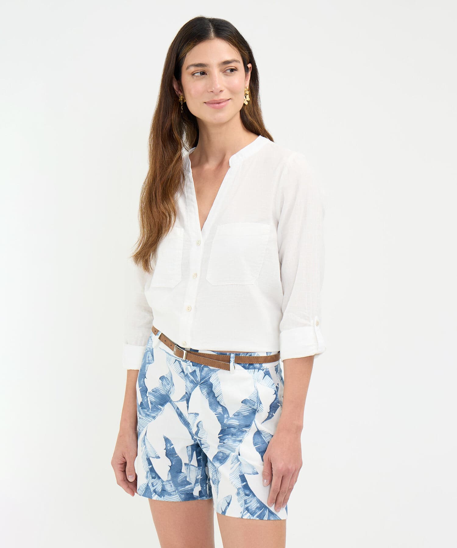 Blusa Río Urbano blanco para mujer, vista principal