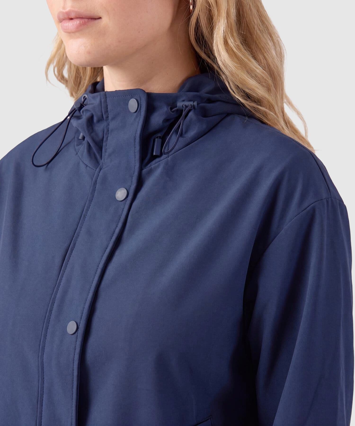 Chaqueta Solana Texturizado azul marino para mujer, vista 3