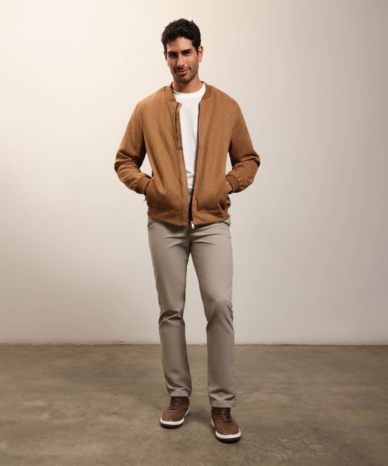 Chaqueta Flora Contemporáneo café para hombre, vista 2