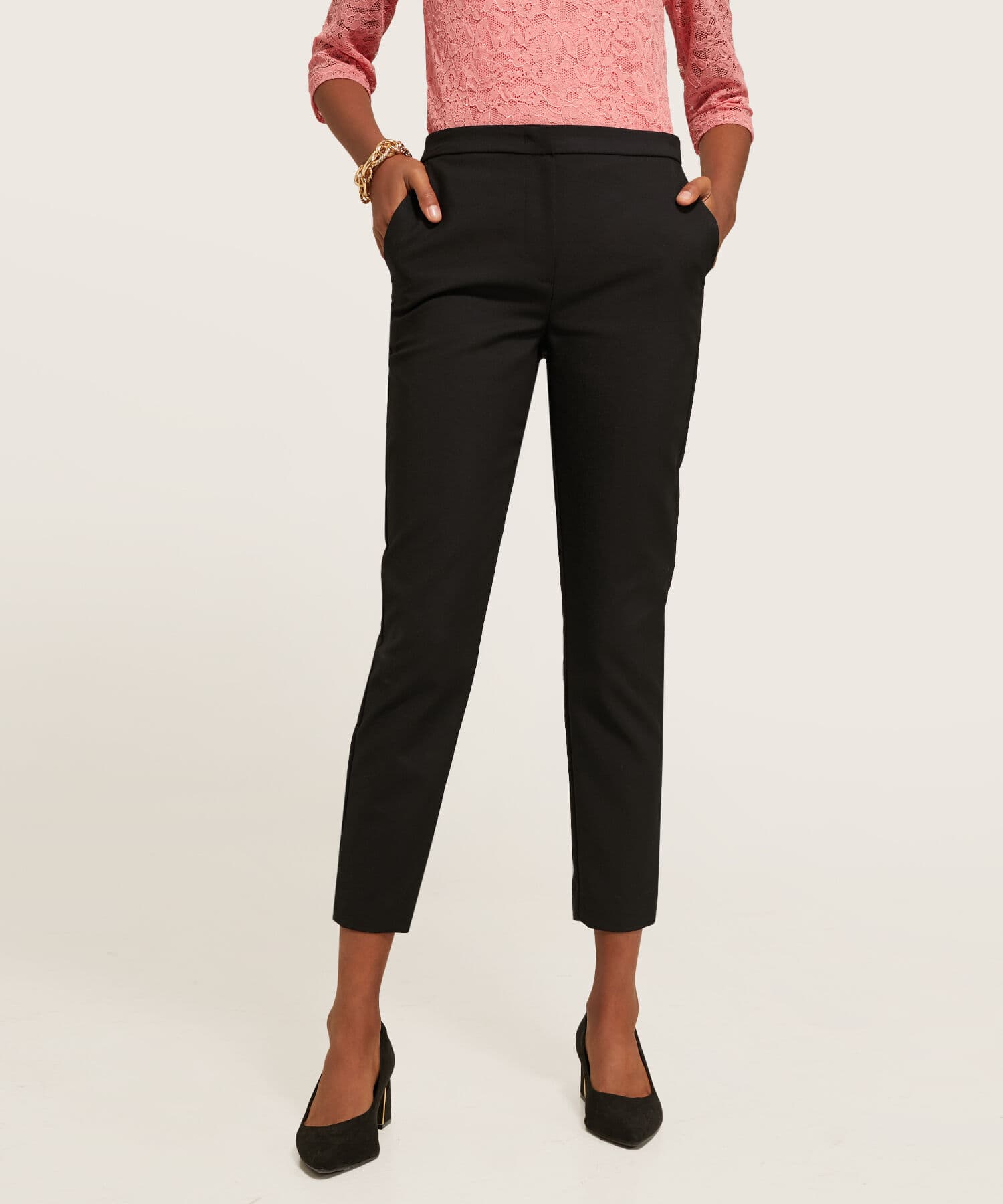 Pantalón Isadora Texturizado negro para mujer, vista 2