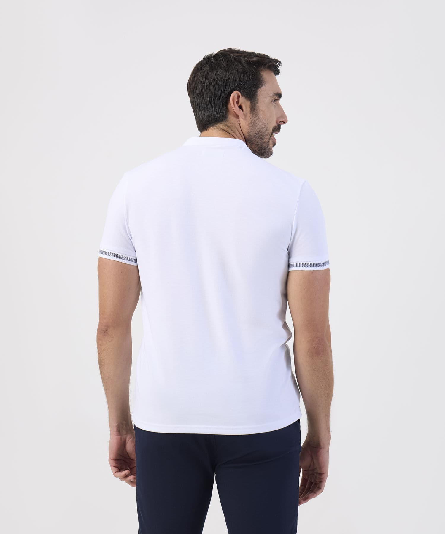 Polo Palma de Noche blanco para hombre, vista 4