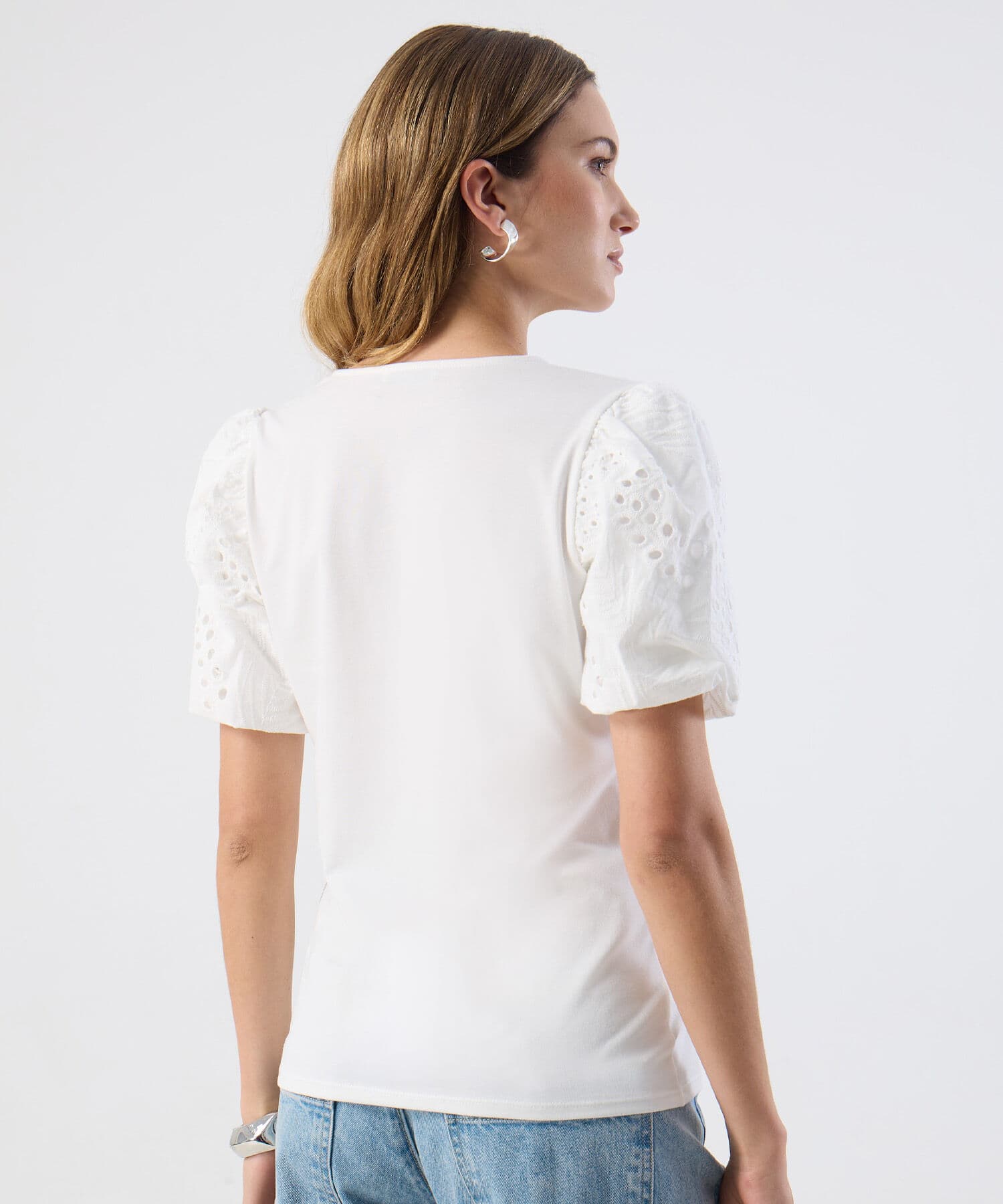 Camiseta Río de Noche blanco para mujer, vista 4