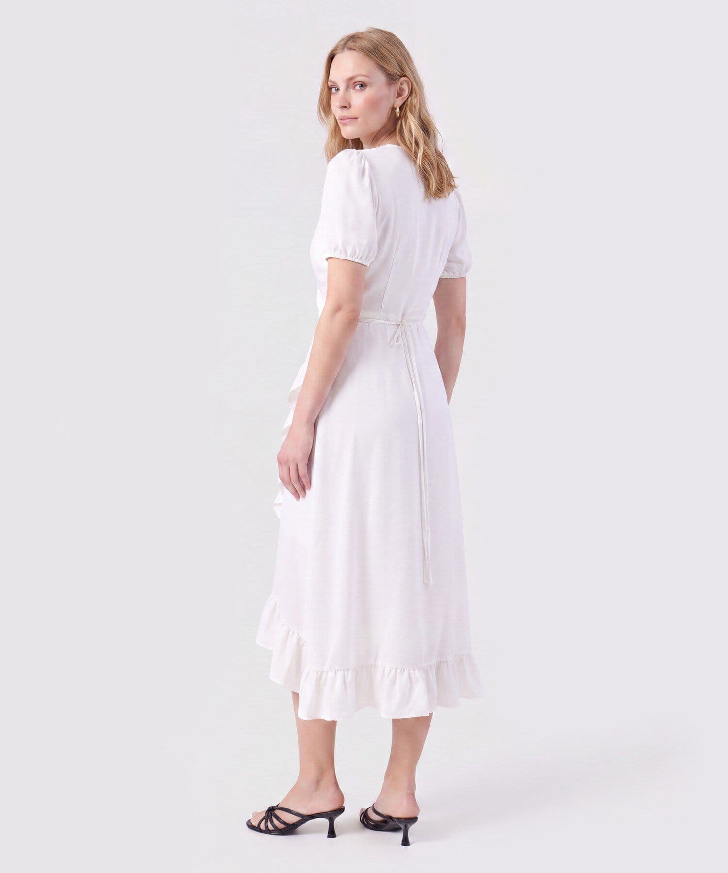 Vestido Lumbre Fluido blanco para mujer, vista 3