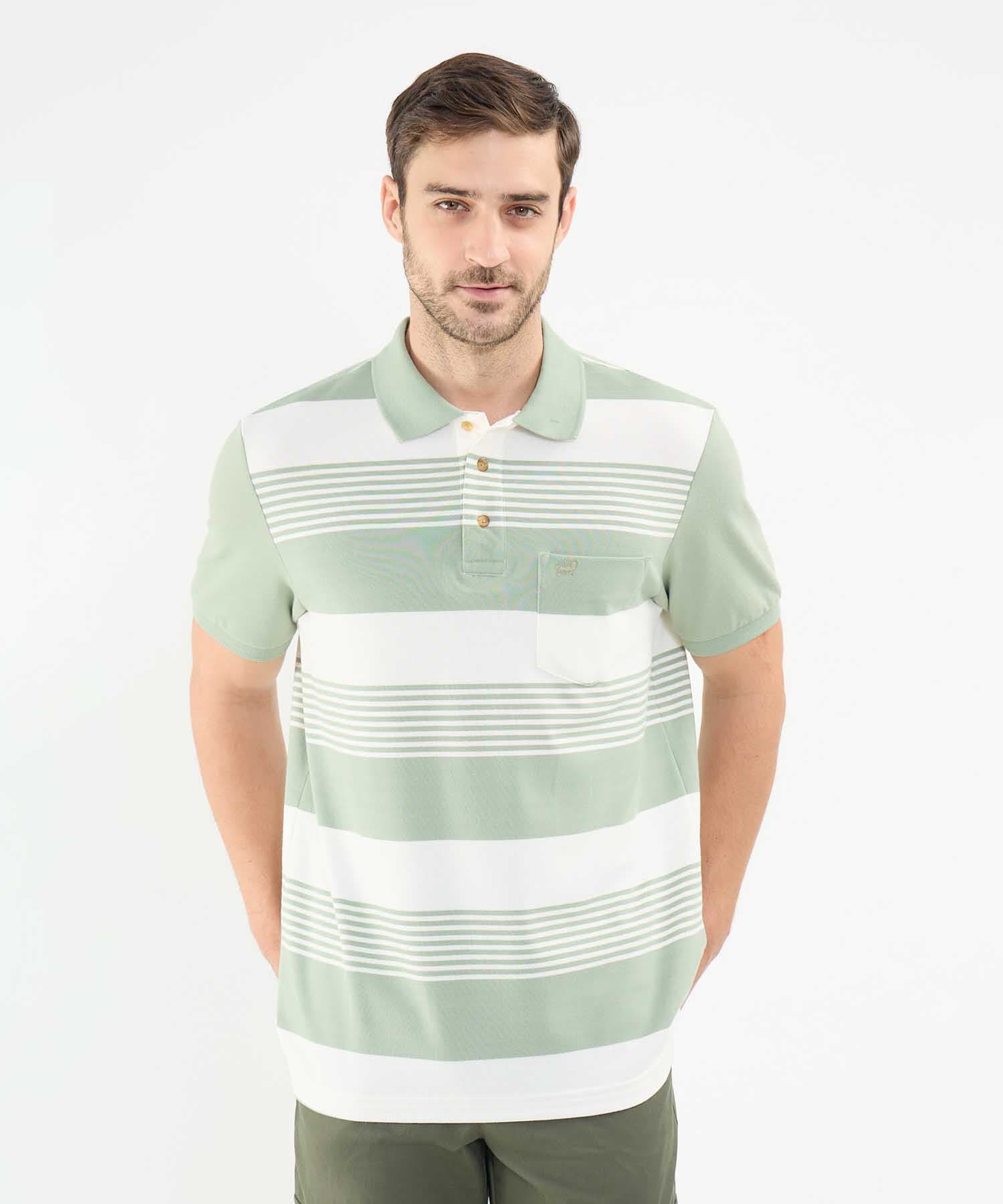 Polo Ámbar Minimalista verde oliva para hombre, vista principal