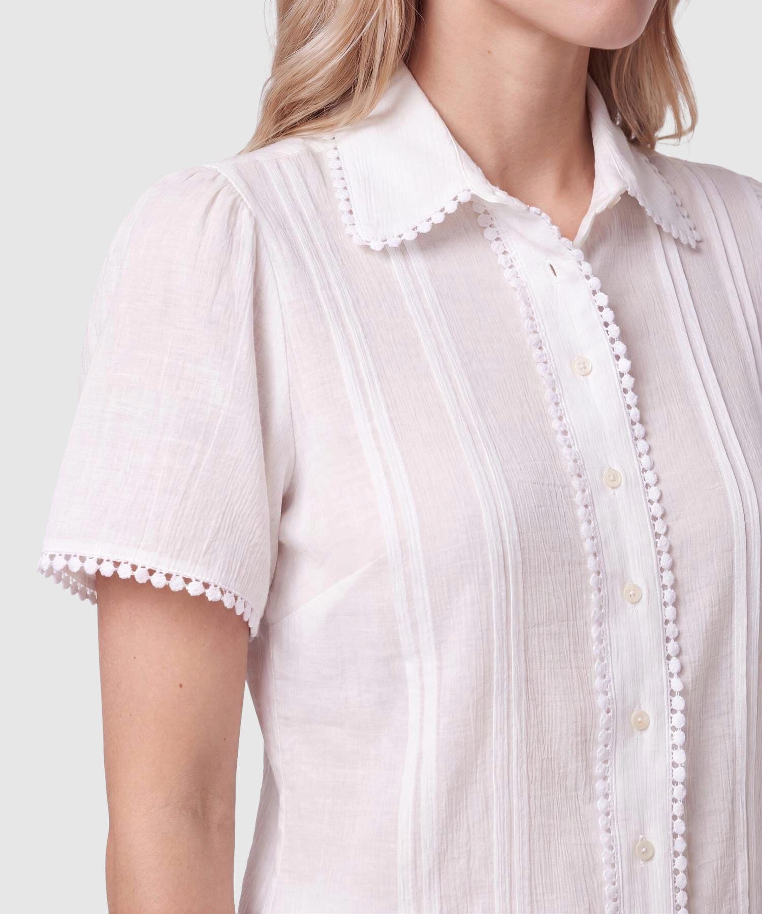 Camisa Emilia Relajado blanco para mujer, vista 3