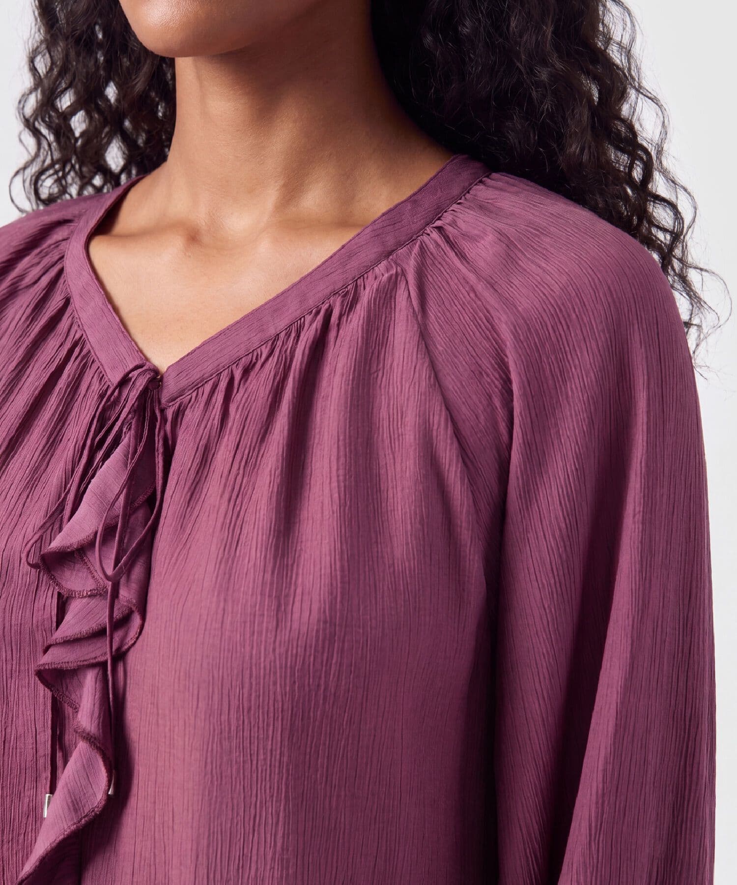 Blusa Palma Esencial camel para mujer, vista 3