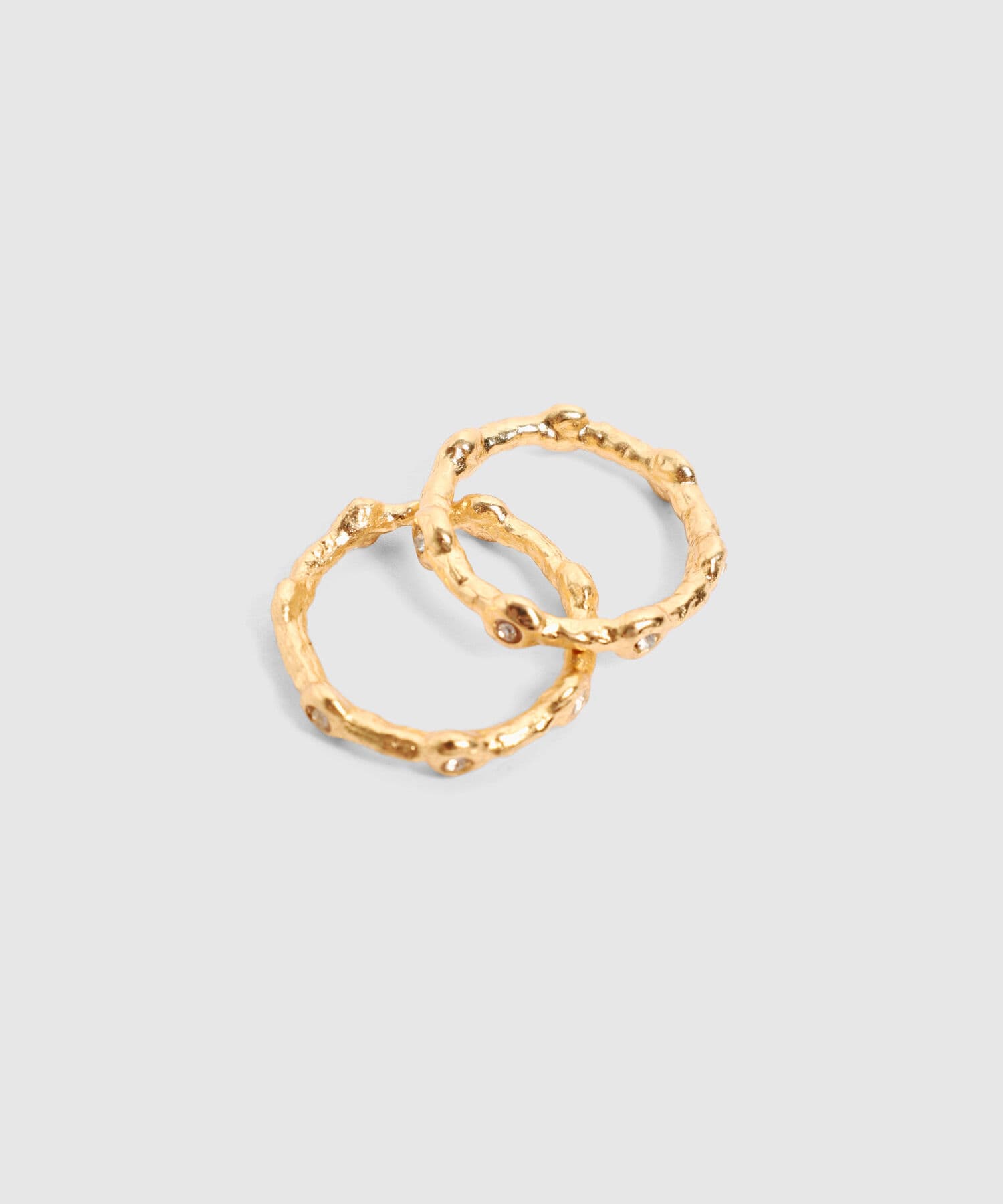 Anillo Litoral de Día dorado para mujer, vista 2