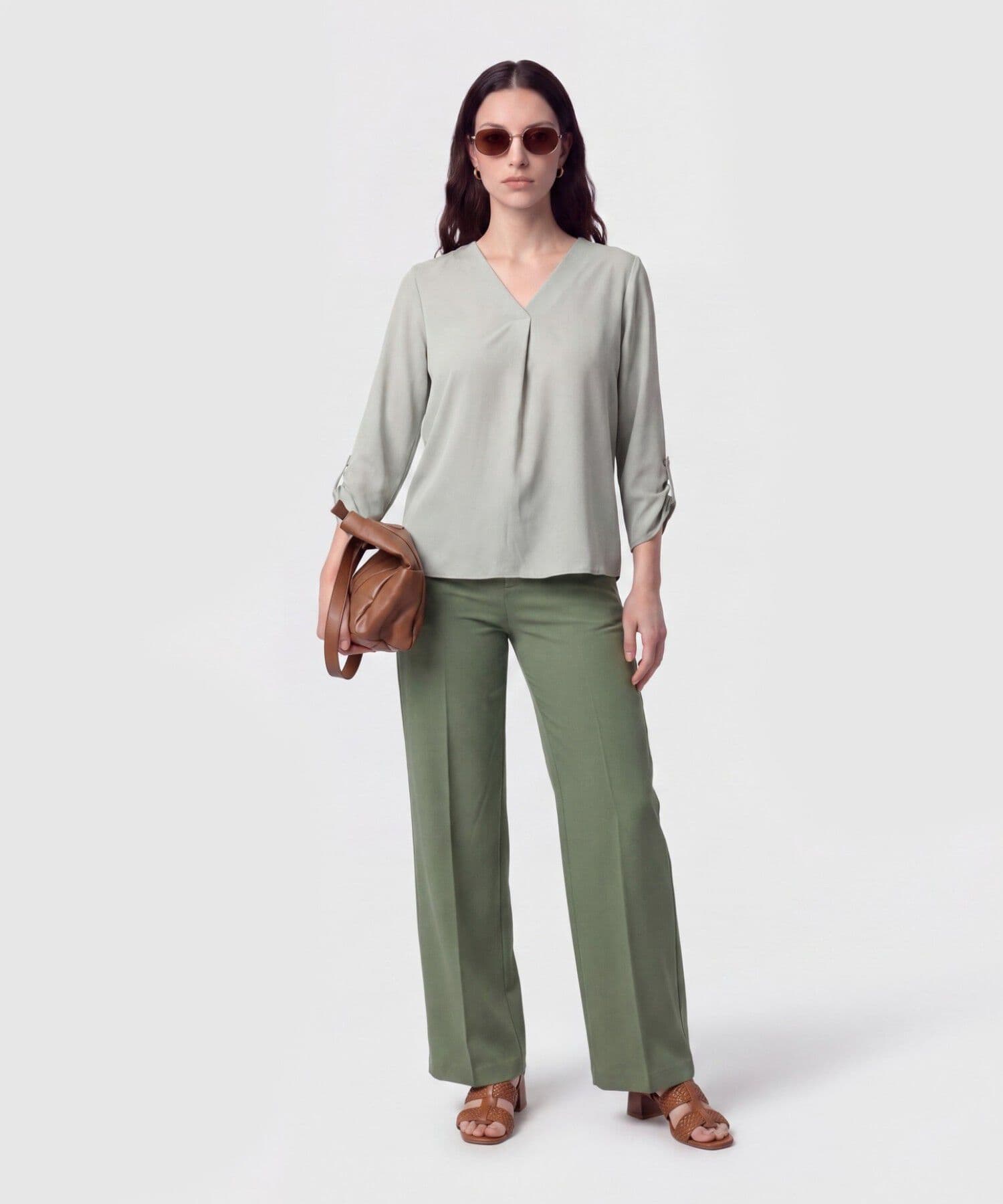 Pantalón Encanto de Noche azul índigo para mujer, vista 2