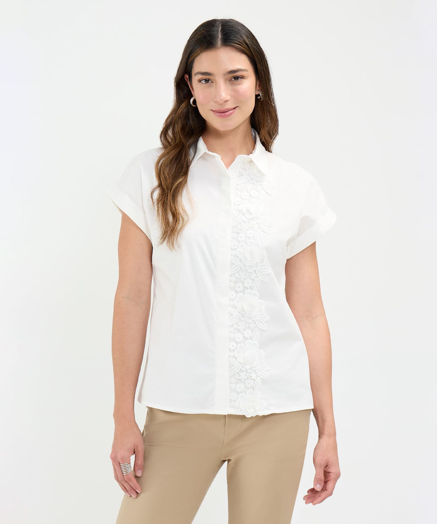 Camisa Coral Relajado azul marino para mujer, vista principal