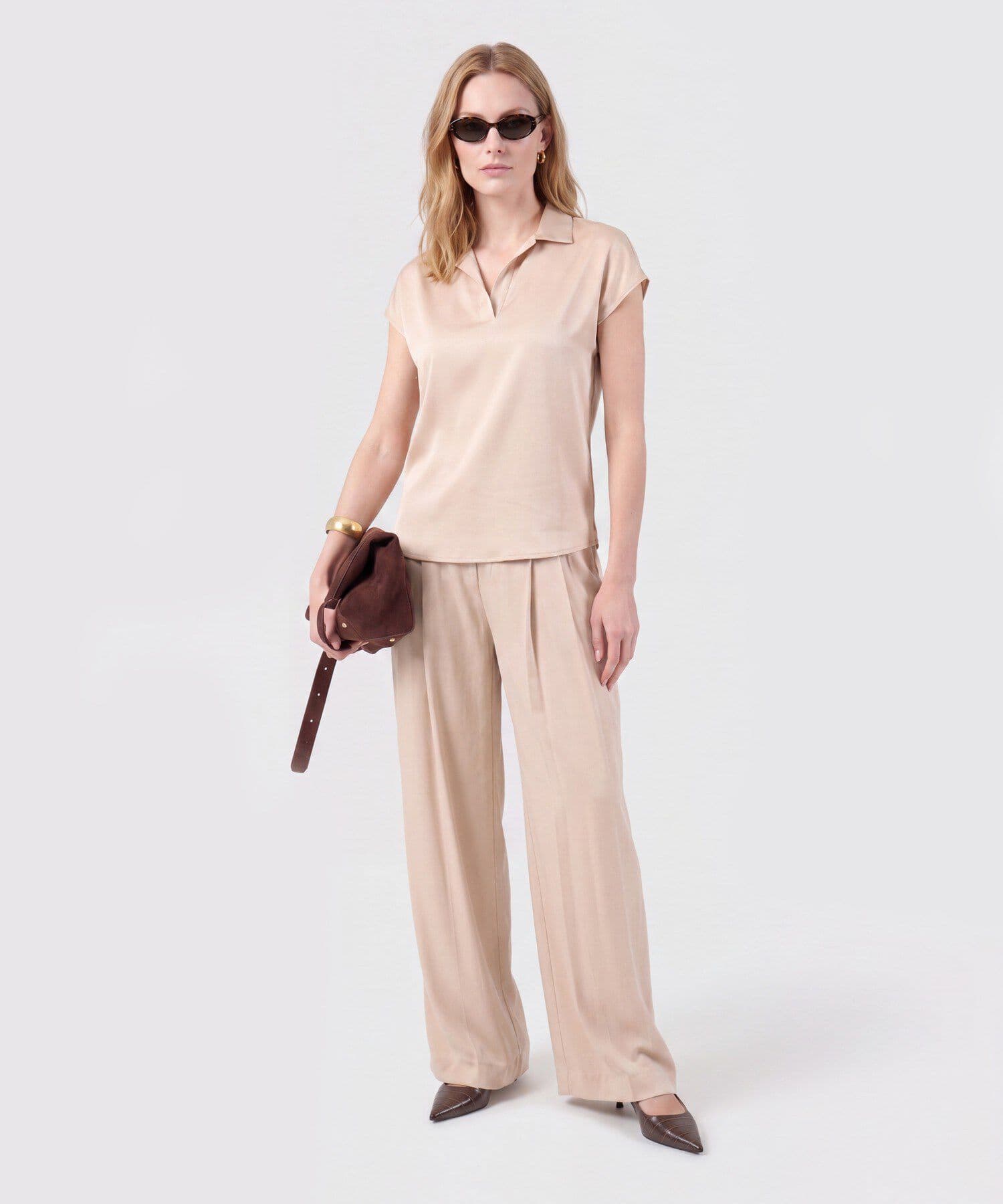 Blusa Amalia de Viaje rosa empolvado para mujer, vista 2