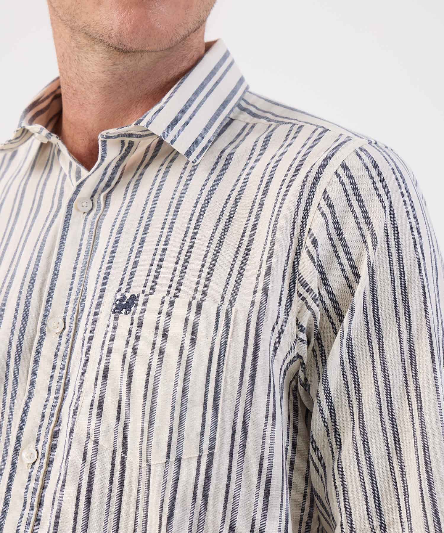 Camisa Coral de Noche azul marino para hombre, vista 3