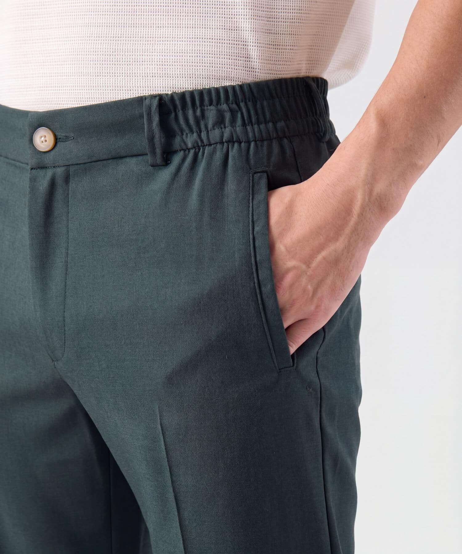 Pantalón Selva Texturizado verde oliva para hombre, vista 3