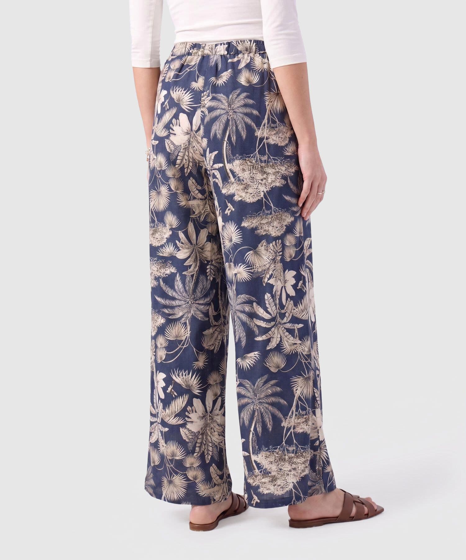 Pantalón Azahar Contemporáneo azul marino para mujer, vista 4